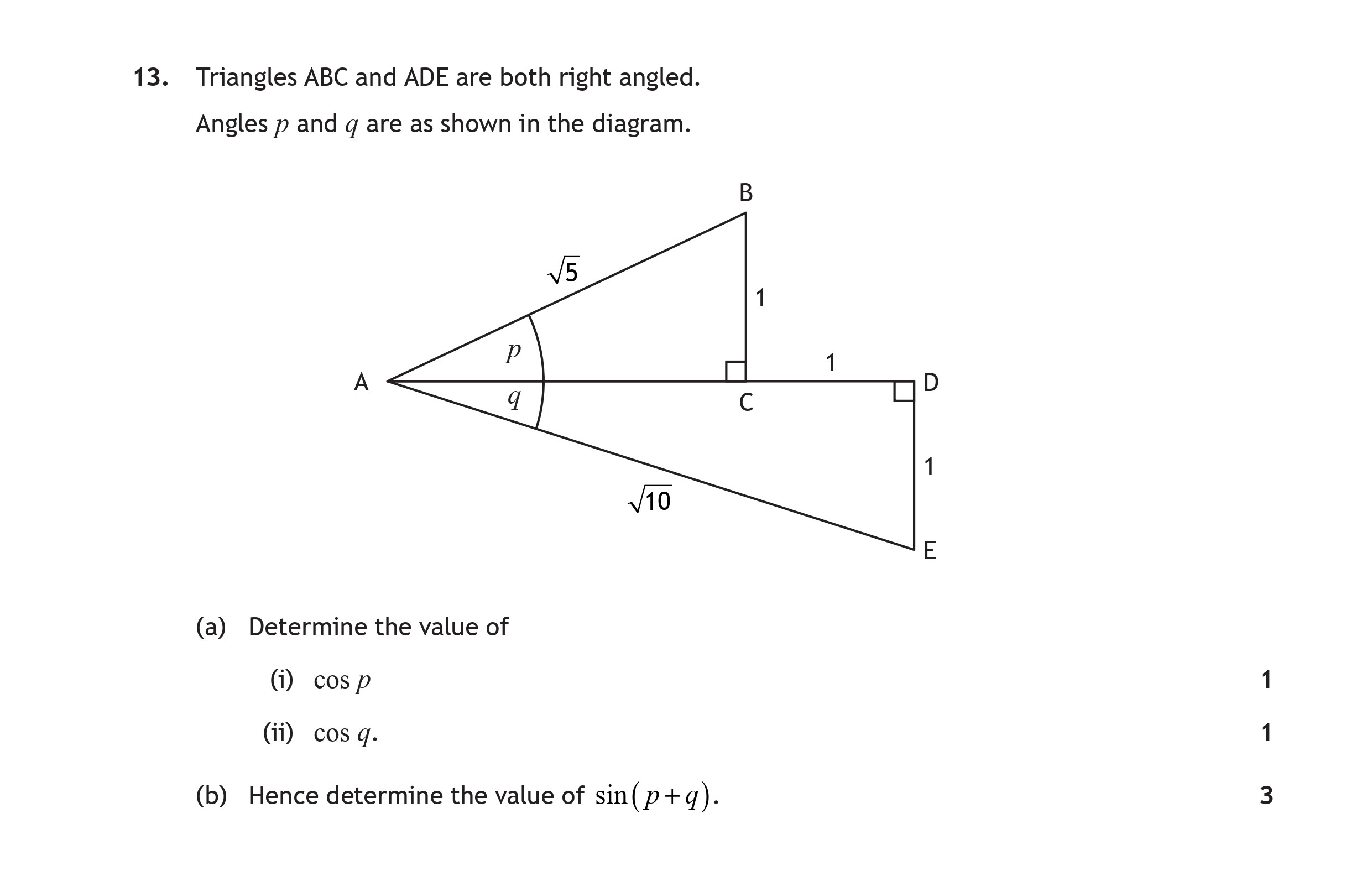 Triangles-ABC-and-ADE-are-both-right-angled-Scottish Highers Maths-Question 13-2019.png