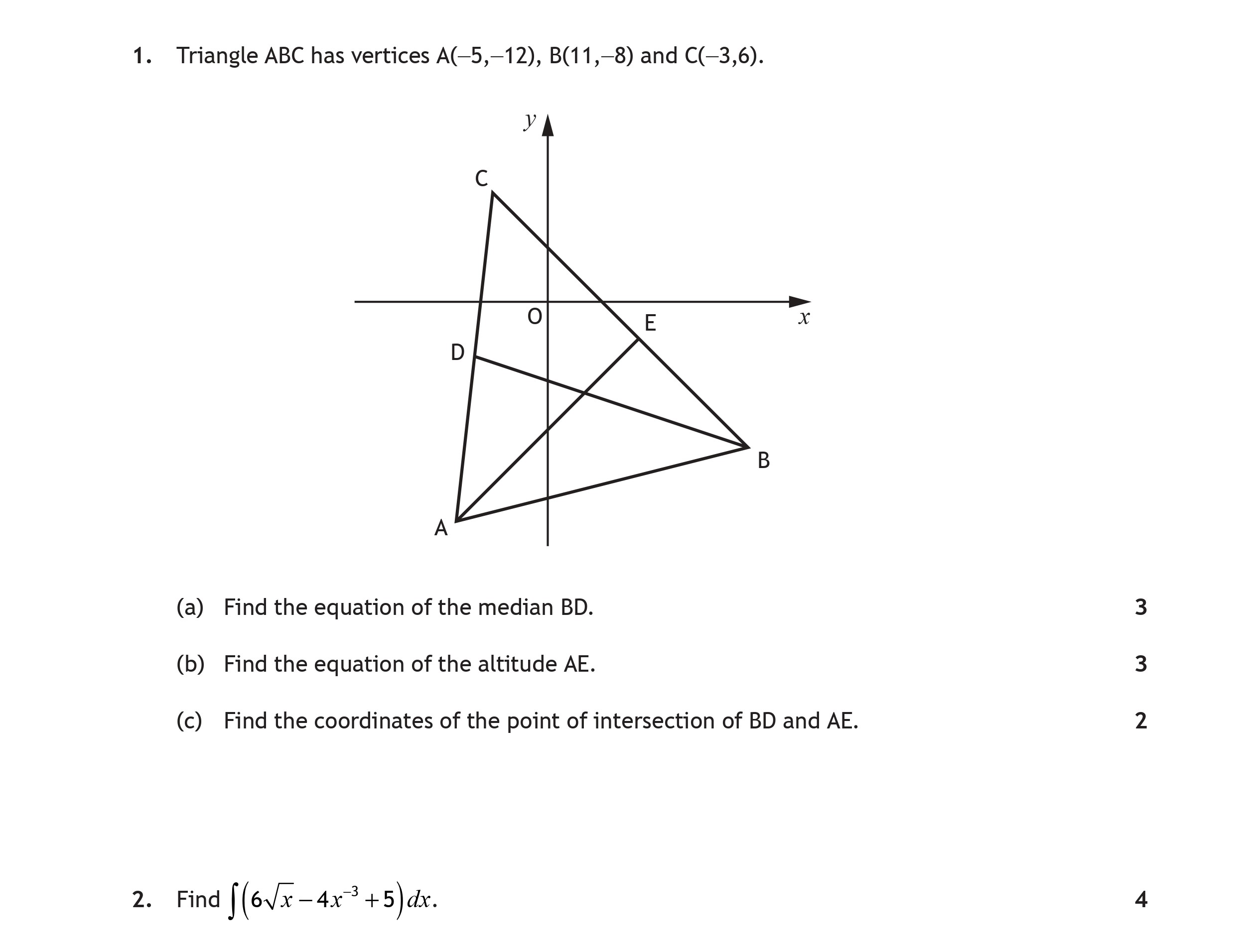 Triangle-ABC-has-vertices-A(−5,−12),-B(11,−8)-and-C(−3,6)-Scottish Highers Maths-Question 1-2019.png