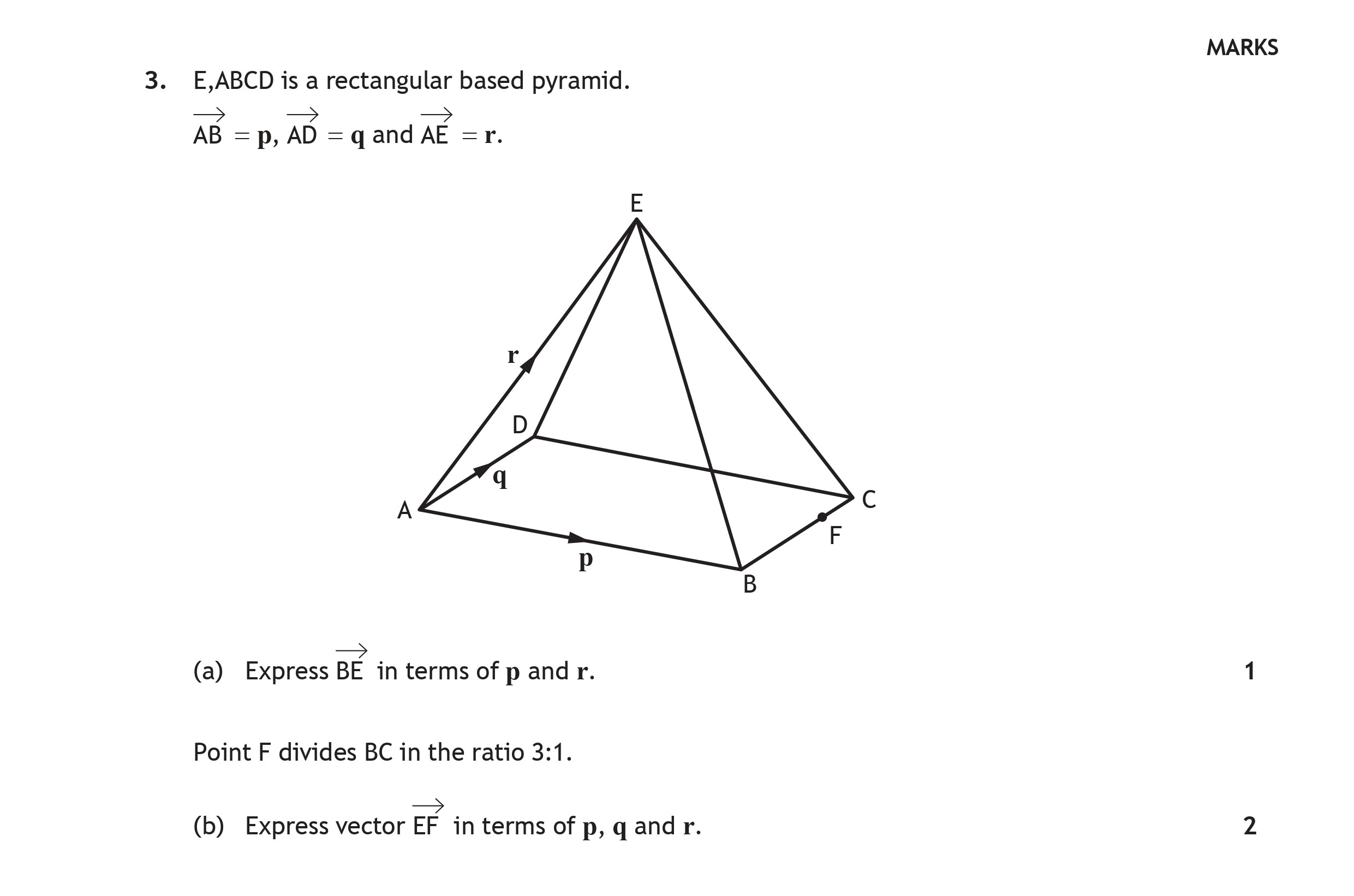 E,-ABCD-is-a-rectangular-based-pyramid-Scottish Highers Maths-Question 3-2019.png
