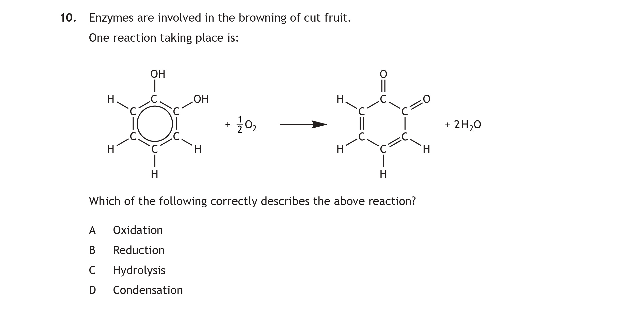 Enzymes-are-involved-in-the-browning-of-cut-fruit-Scottish Highers Chemistry-Question 10-2015.png