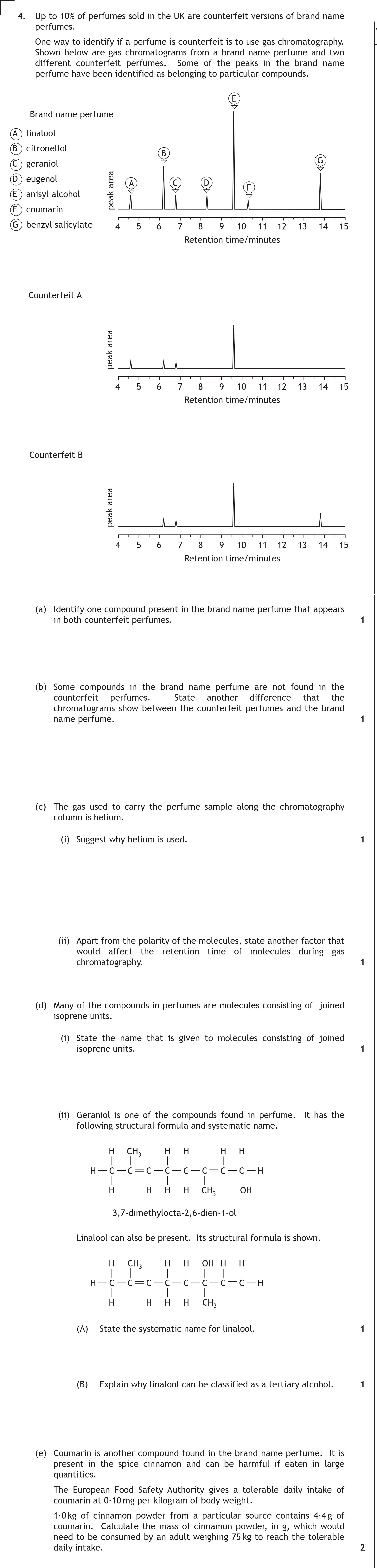 Up-to-10%-of-perfumes-sold-in-the-UK-are-counterfeit-versions-of-brand-name-perfumes-Scottish Highers Chemistry-Question 4-2015.png