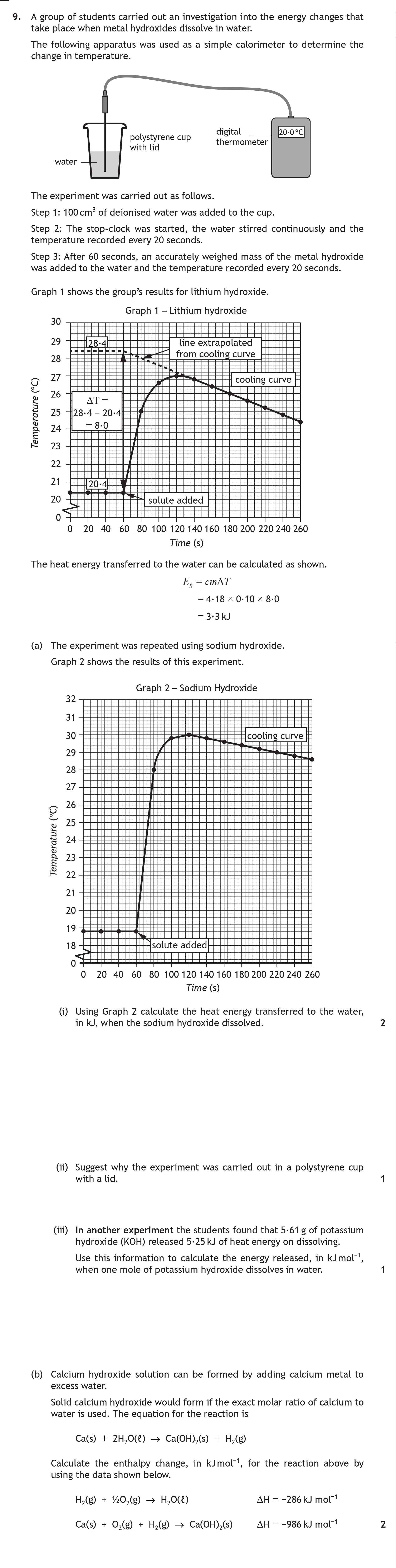A-group-of-students-carried-out-an-investigation-into-the-energy-changes-that-take-place-when-metal-hydroxides-dissolve-in-water-Scottish Highers Chemistry-Question 9-2022.png