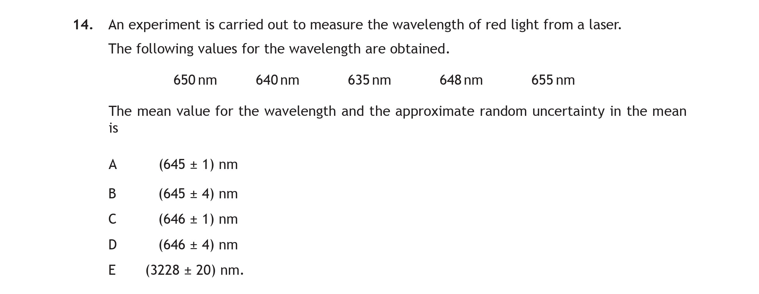 An-experiment-is-carried-out-to-measure-the-wavelength-of-red-light-from-a-laser-Scottish Highers Physics-Question 14-2015.png