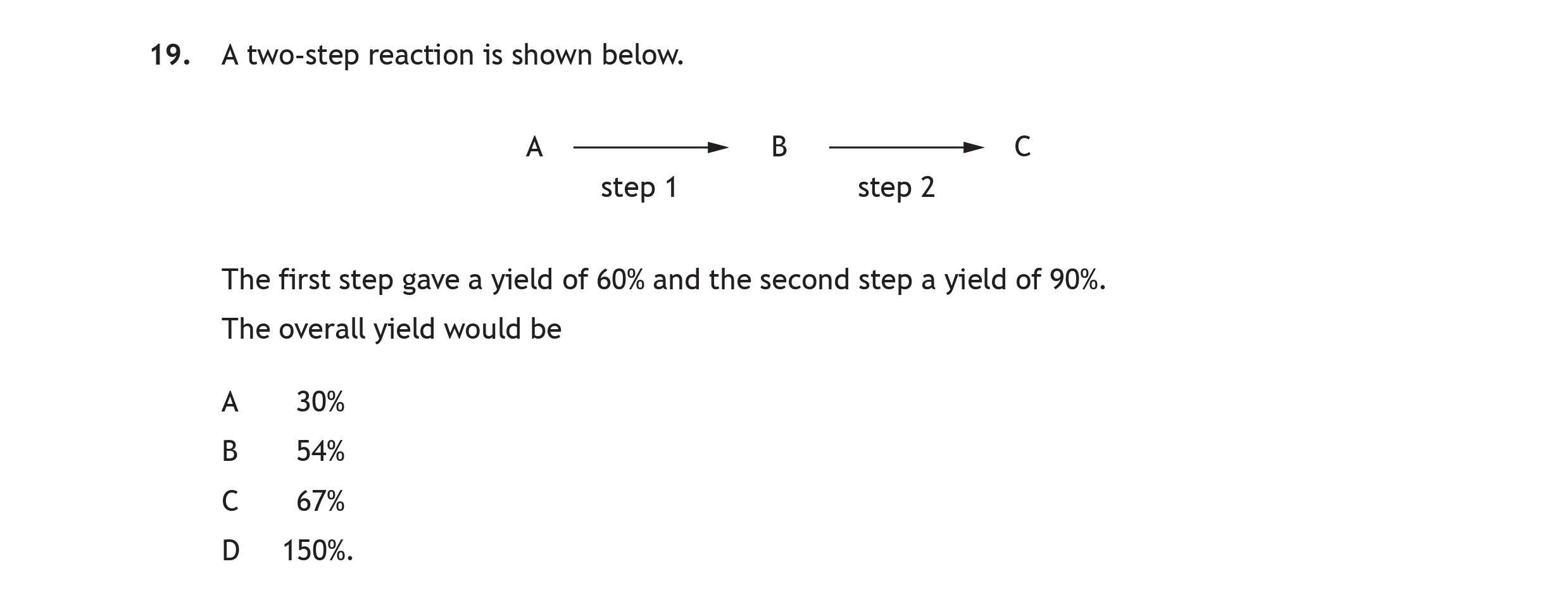 A-two-step-reaction-is-shown-below-Scottish Highers Chemistry-Question 19-2019.png