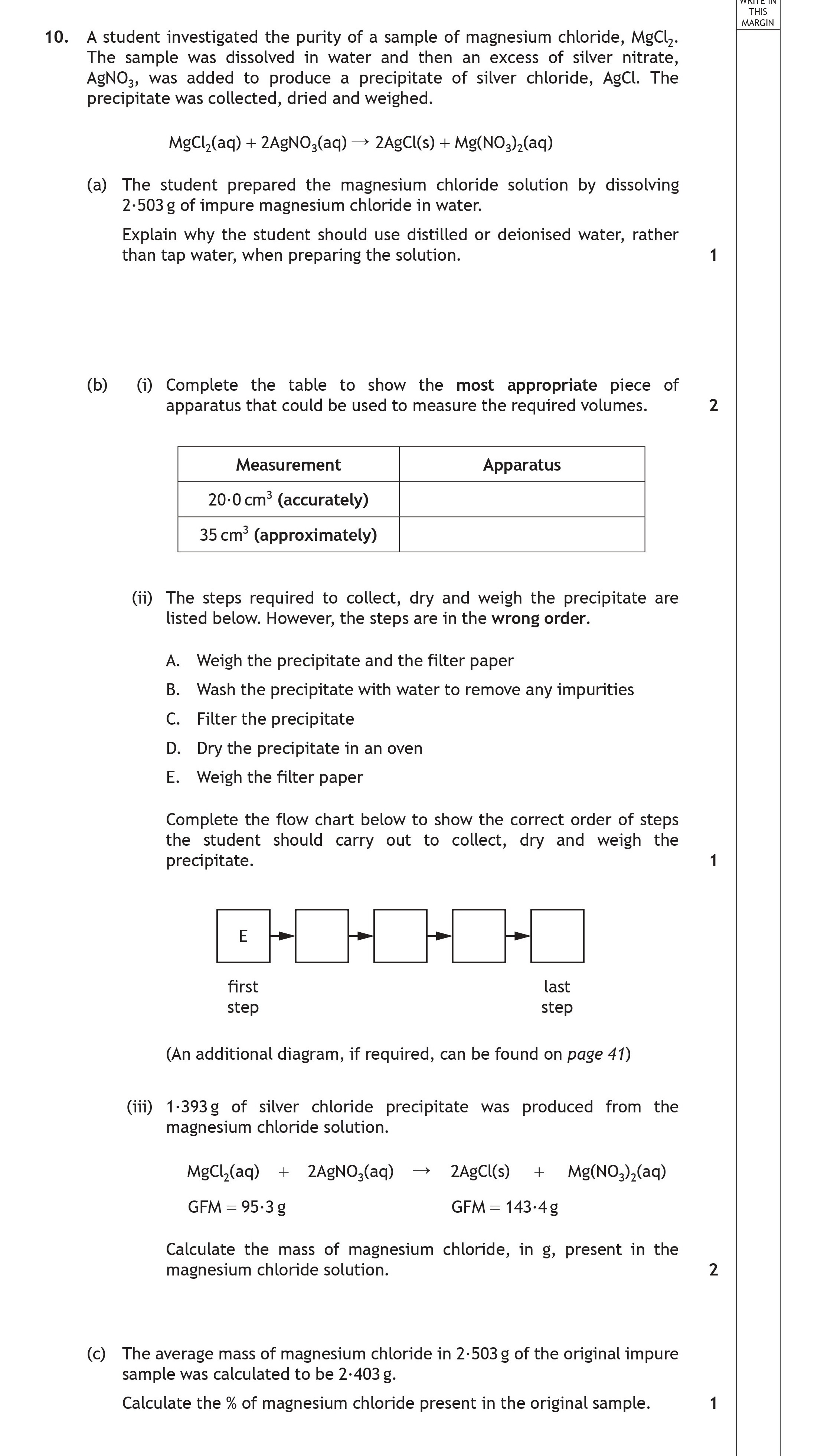 A-student-investigated-the-purity-of-a-sample-of-magnesium-chloride,-MgCl₂-Scottish Highers Chemistry-Question 10-2019.png