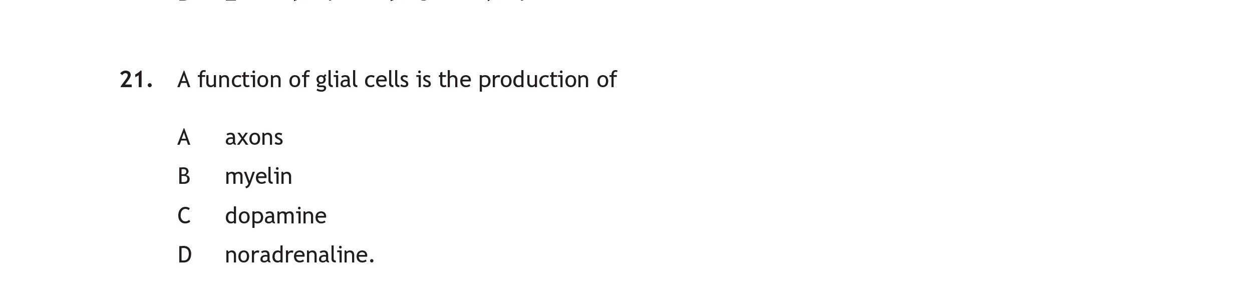 A-function-of-glial-cells-is-the-production-of-A-Scottish Highers Human Biology-Question 21-2019.png