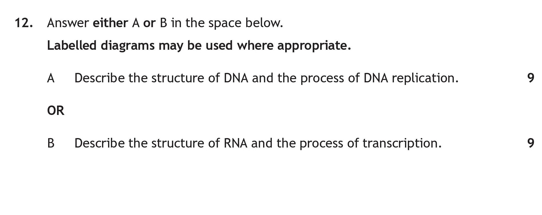 Answer-either-A-or-B-in-the-space-below-Scottish Highers Human Biology-Question 12-2017.png