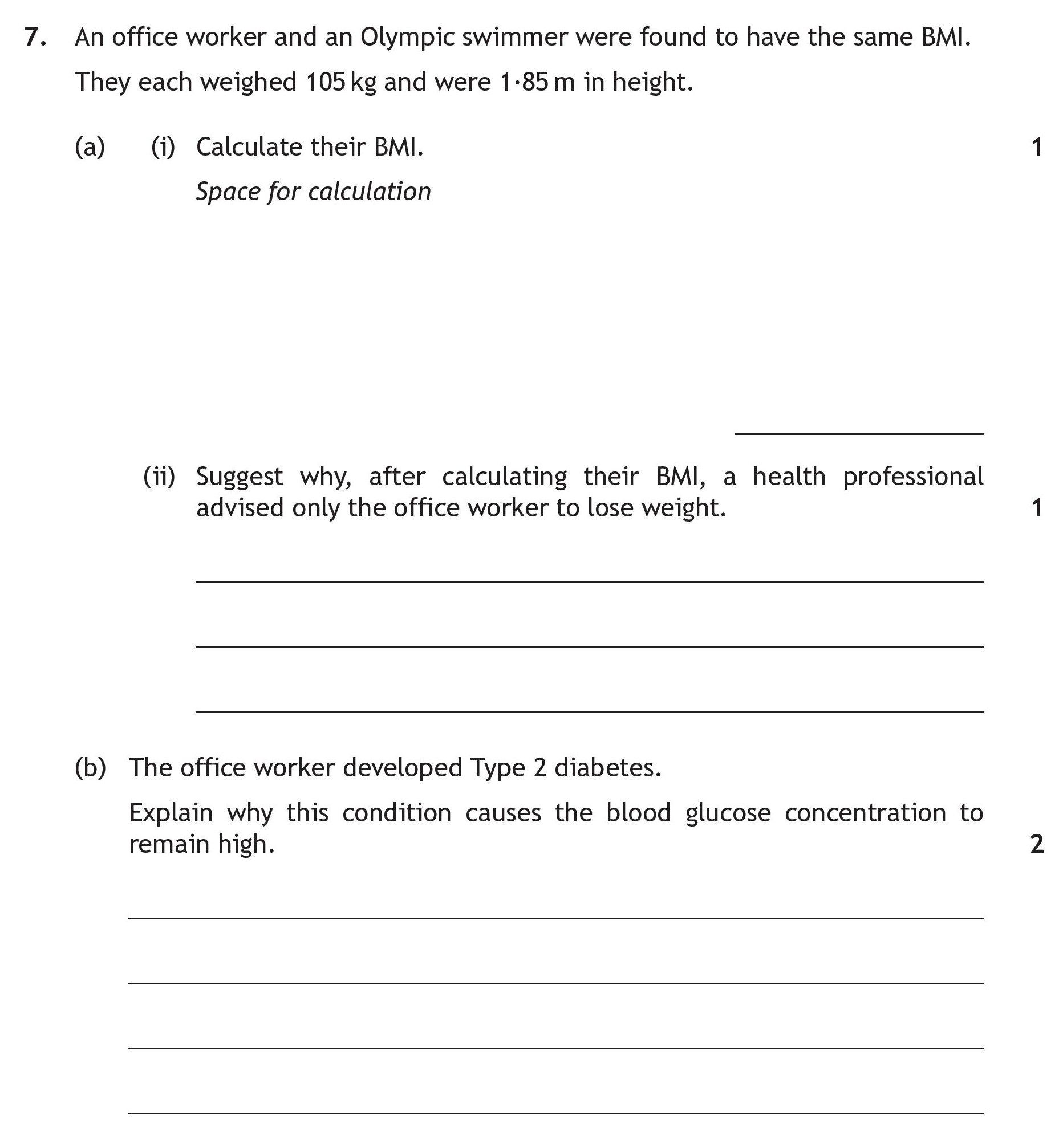 An-office-worker-and-an-Olympic-swimmer-were-found-to-have-the-same-BMI-Scottish Highers Human Biology-Question 7-2018.png
