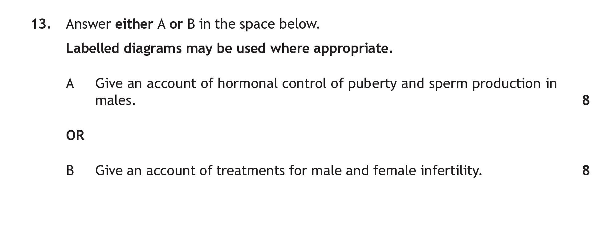 Answer-either-A-or-B-in-the-space-below-Scottish Highers Human Biology-Question 13-2018.png