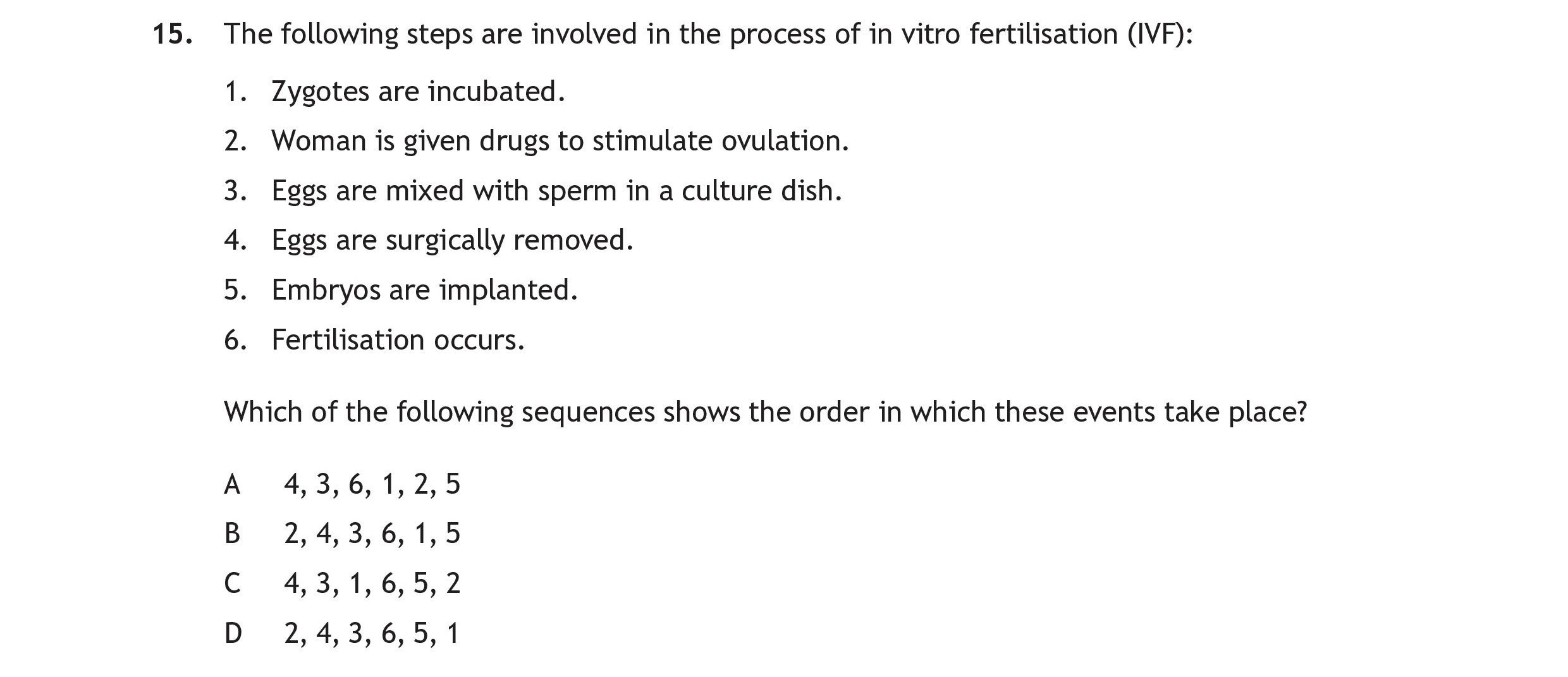The-following-steps-are-involved-in-the-process-of-in-vitro-fertilisation-(IVF):--1-Scottish Highers Human Biology-Question 15-2023.png