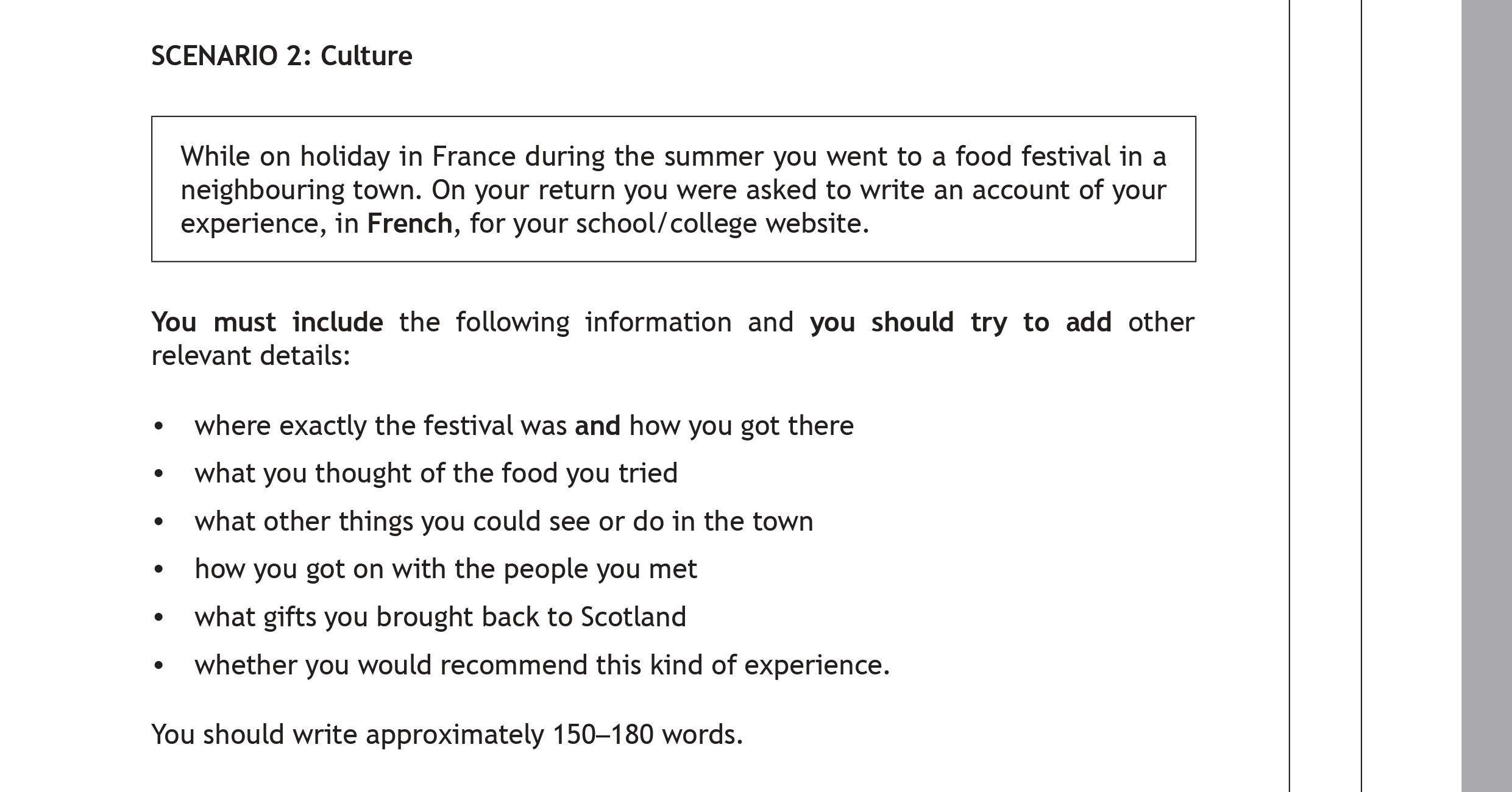 While-on-holiday-in-France-during-the-summer-you-went-to-a-food-festival-in-a-neighbouring-town-Scottish Highers French-Question 2-2019.png