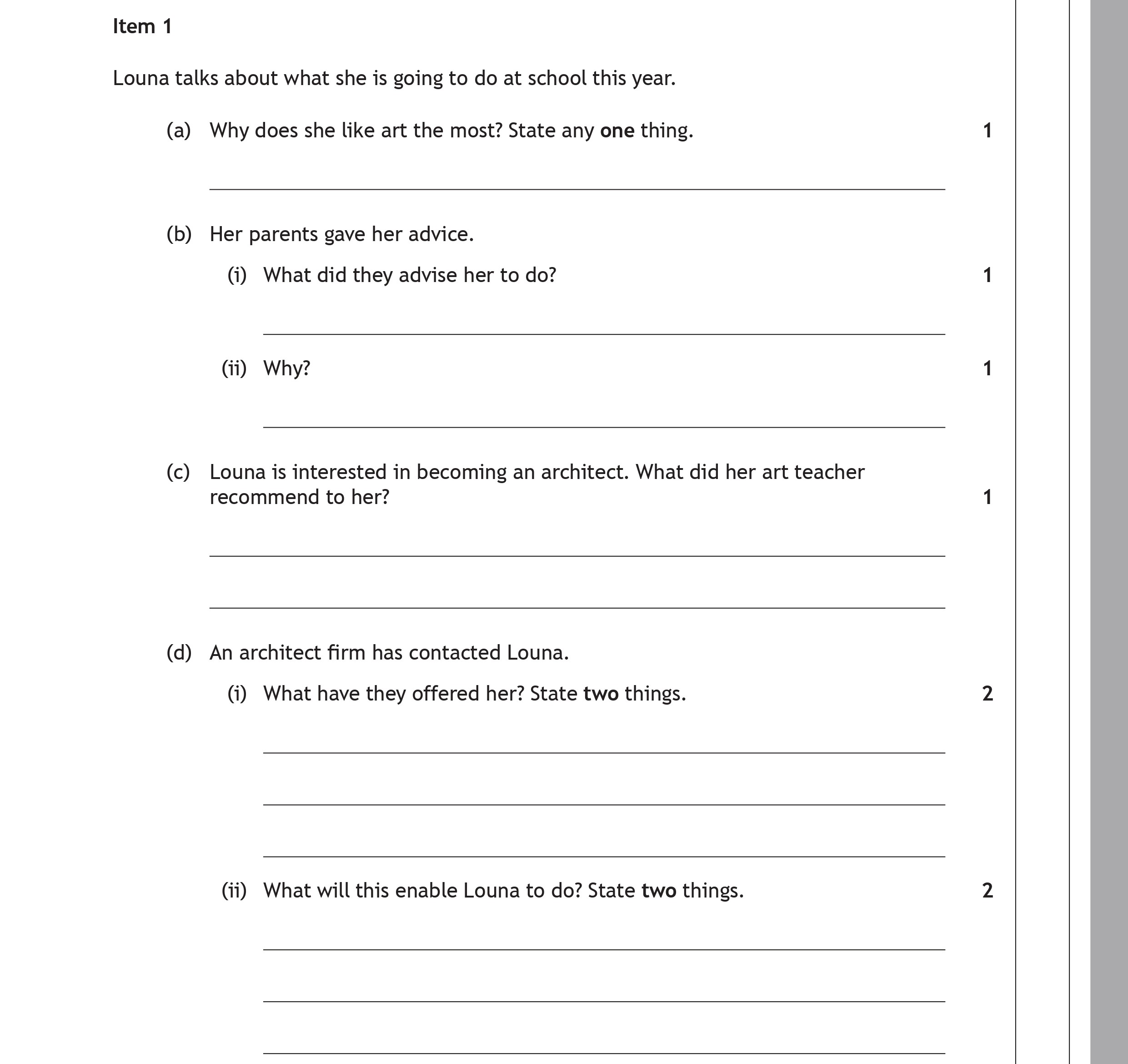 Louna-talks-about-what-she-is-going-to-do-at-school-this-year-Scottish Highers French-Question 1-2023.png