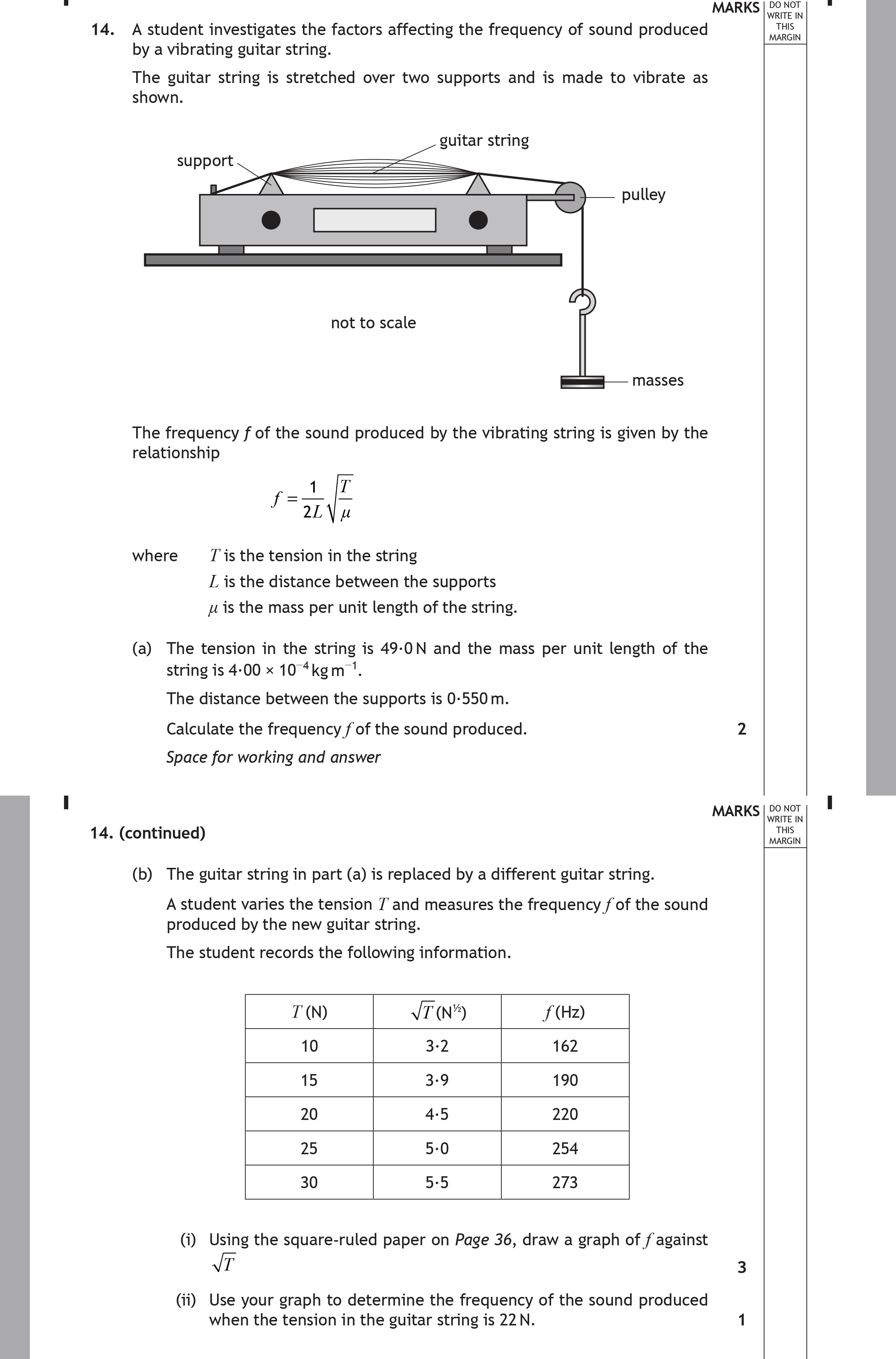 A-student-investigates-the-factors-affecting-the-frequency-of-sound-produced-by-a-vibrating-guitar-string-Scottish Highers Physics-Question 14-2016.png