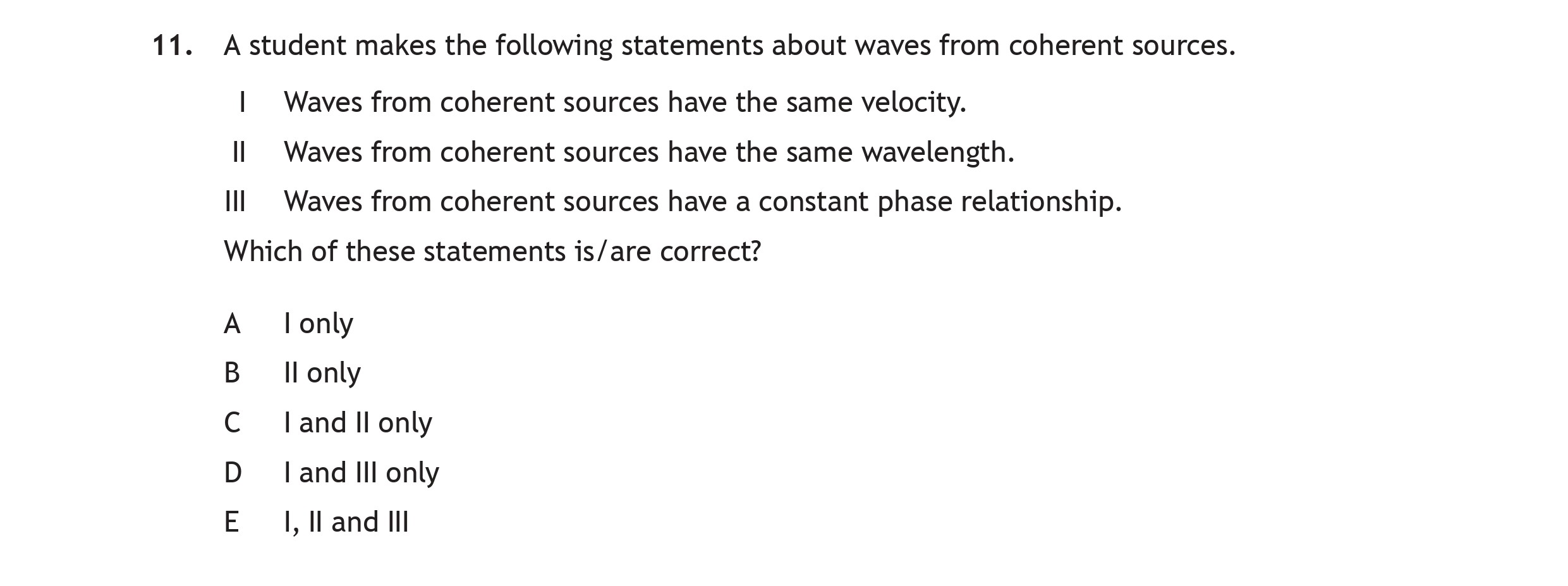 A-student-makes-the-following-statements-about-waves-from-coherent-sources-Scottish Highers Physics-Question 11-2017.png