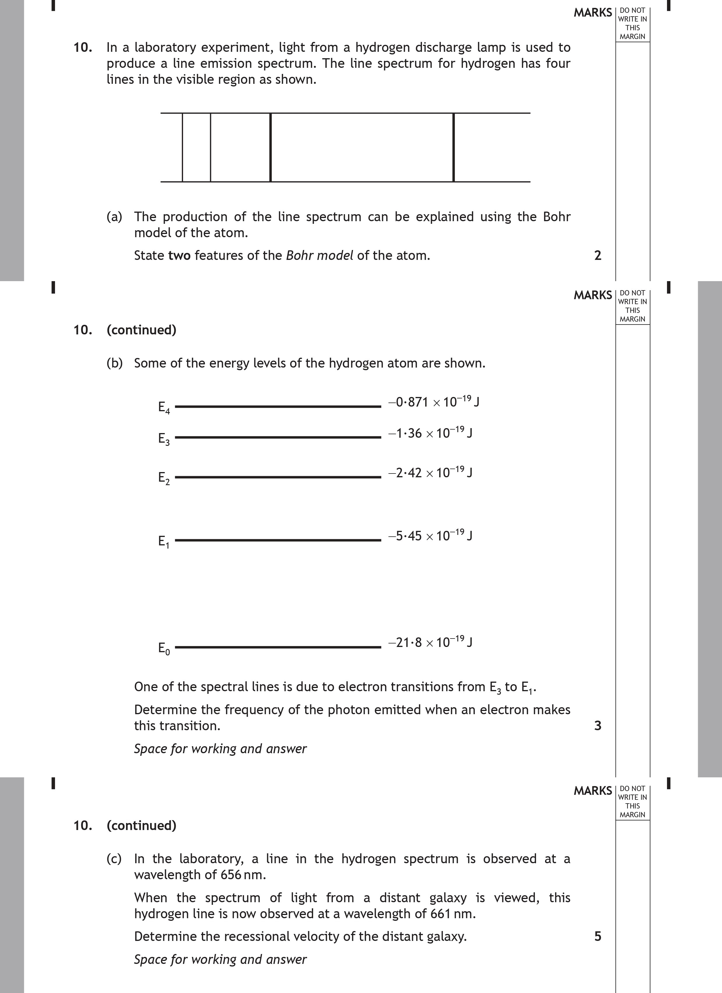 In-a-laboratory-experiment,-light-from-a-hydrogen-discharge-lamp-is-used-to-produce-a-line-emission-spectrum-Scottish Highers Physics-Question 10-2018.png