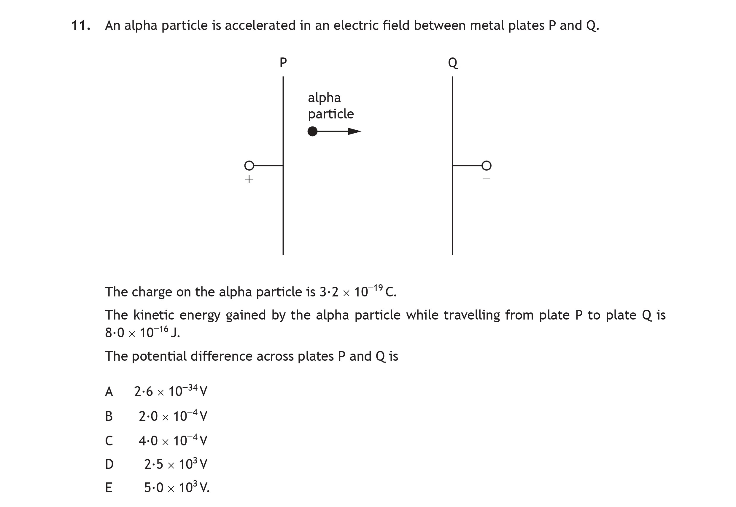 An-alpha-particle-is-accelerated-in-an-electric-field-between-metal-plates-P-and-Q-Scottish Highers Physics-Question 11-2019.png