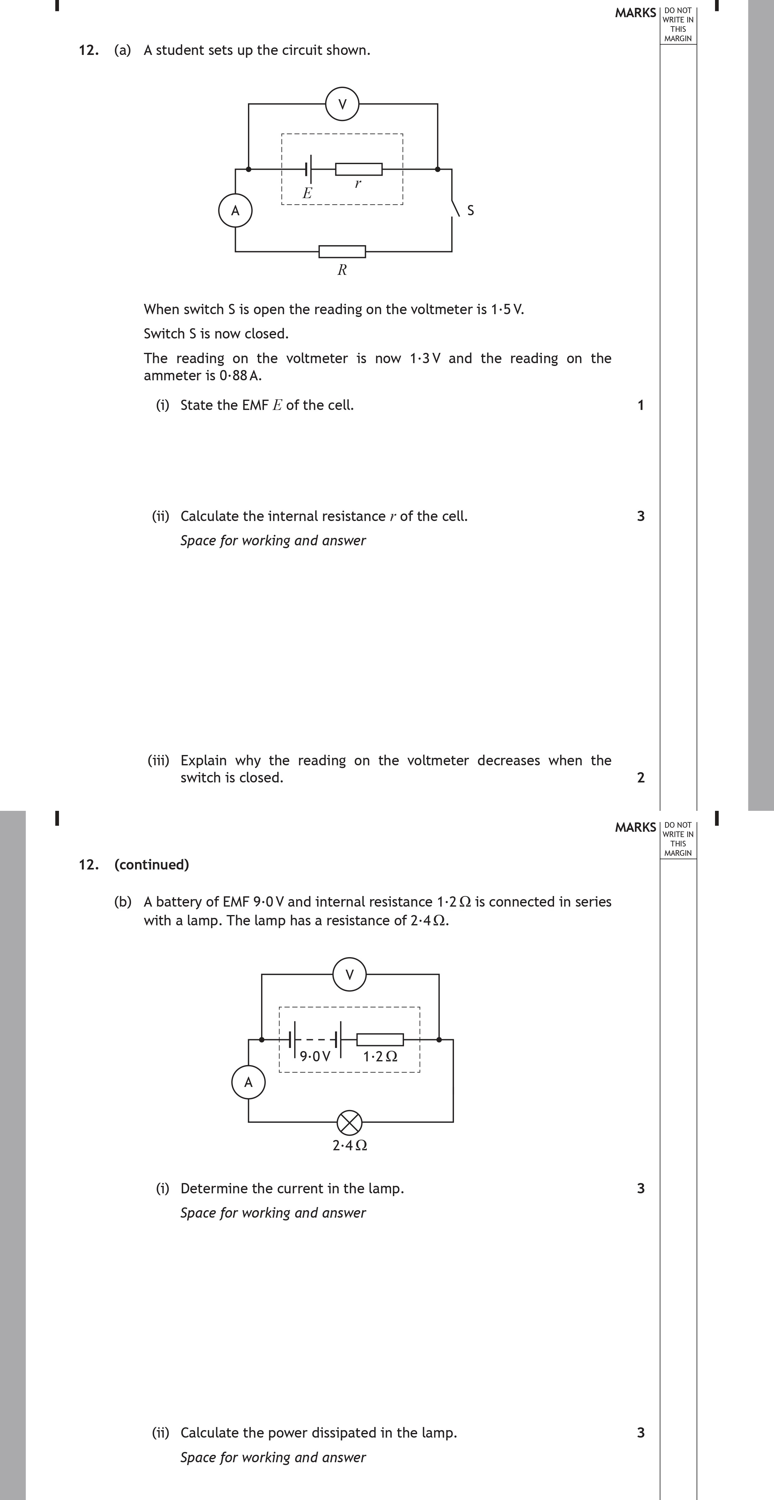 12.-(a)-A-student-sets-up-the-circuit-shown-Scottish Highers Physics-Question 12-2019.png