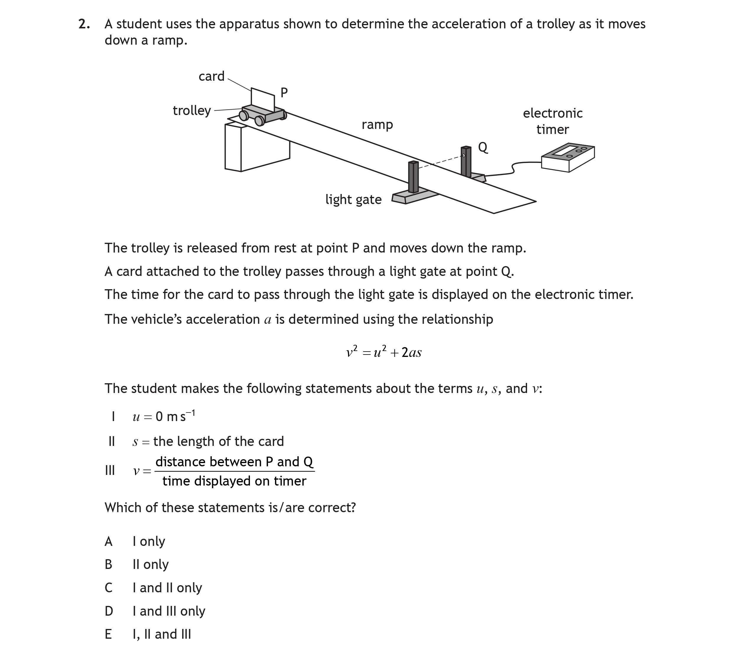 A-student-uses-the-apparatus-shown-to-determine-the-acceleration-of-a-trolley-as-it-moves-down-a-ramp-Scottish Highers Physics-Question 2-2022.png