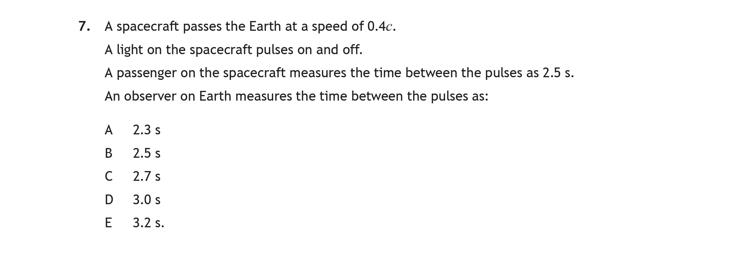 A-spacecraft-passes-the-Earth-at-a-speed-of-0.4c-Scottish Highers Physics-Question 7-2022.png