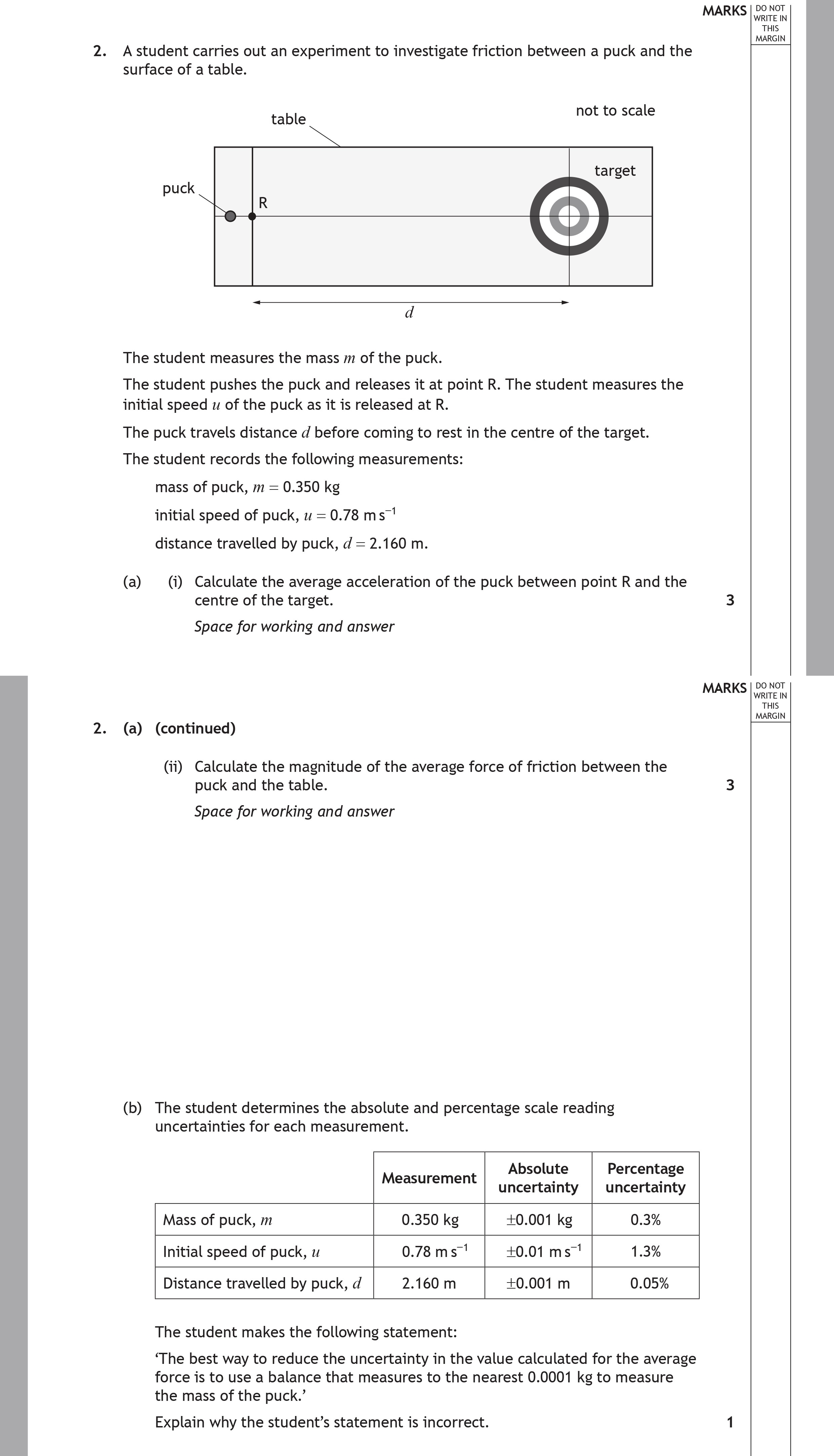 A-student-carries-out-an-experiment-to-investigate-friction-between-a-puck-and-the-surface-of-a-table-Scottish Highers Physics-Question 2-2022.png