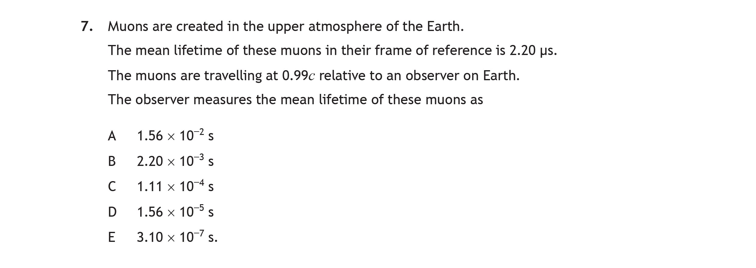 Muons-are-created-in-the-upper-atmosphere-of-the-Earth-Scottish Highers Physics-Question 7-2023.png