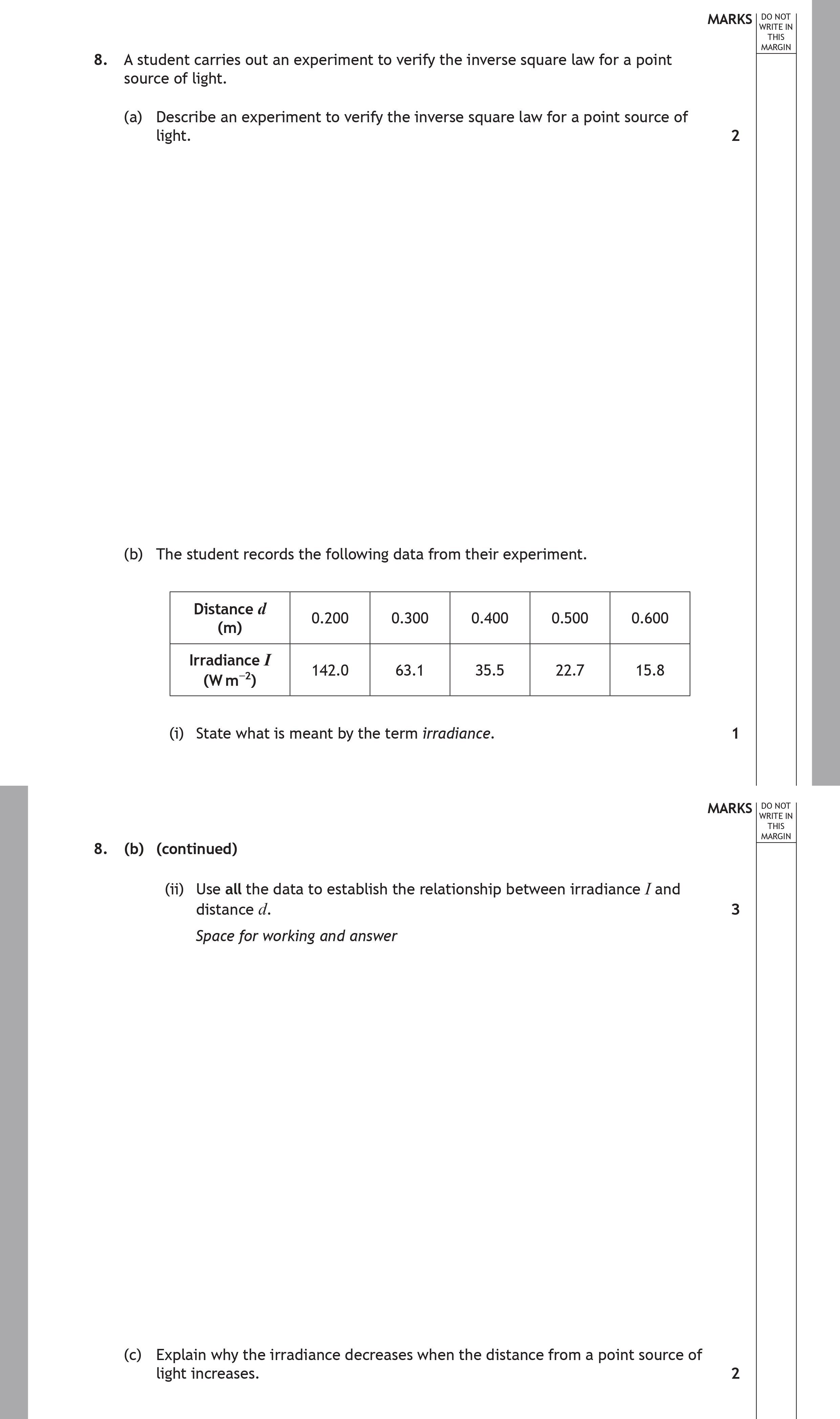 A-student-carries-out-an-experiment-to-verify-the-inverse-square-law-for-a-point-source-of-light-Scottish Highers Physics-Question 8-2023.png