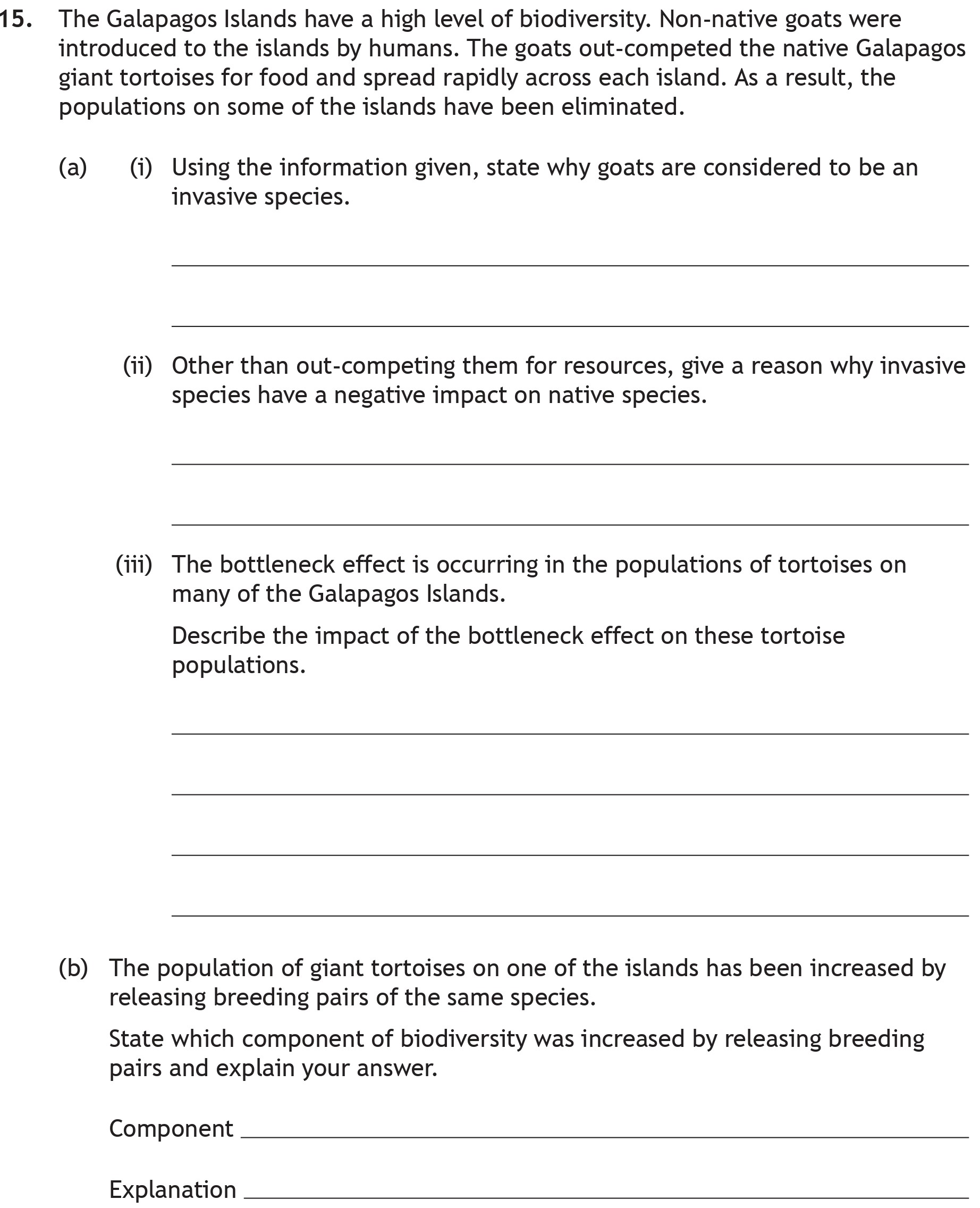 The-Galapagos-Islands-have-a-high-level-of-biodiversity-Scottish Highers Biology-Question 15-2022.png