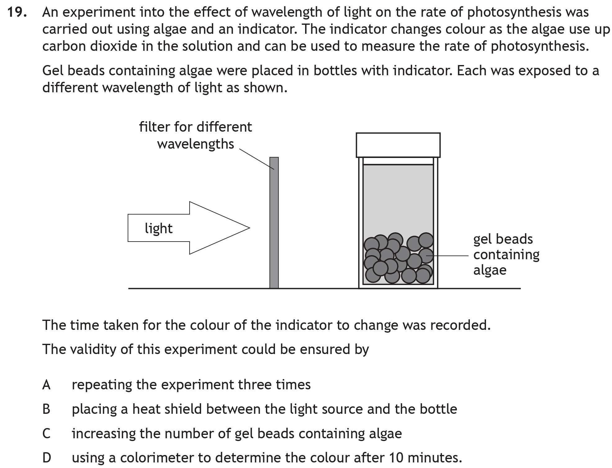 An-experiment-into-the-effect-of-wavelength-of-light-on-the-rate-of-photosynthesis-was-carried-out-using-algae-and-an-indicator-Scottish Highers Biology-Question 19-2023.png