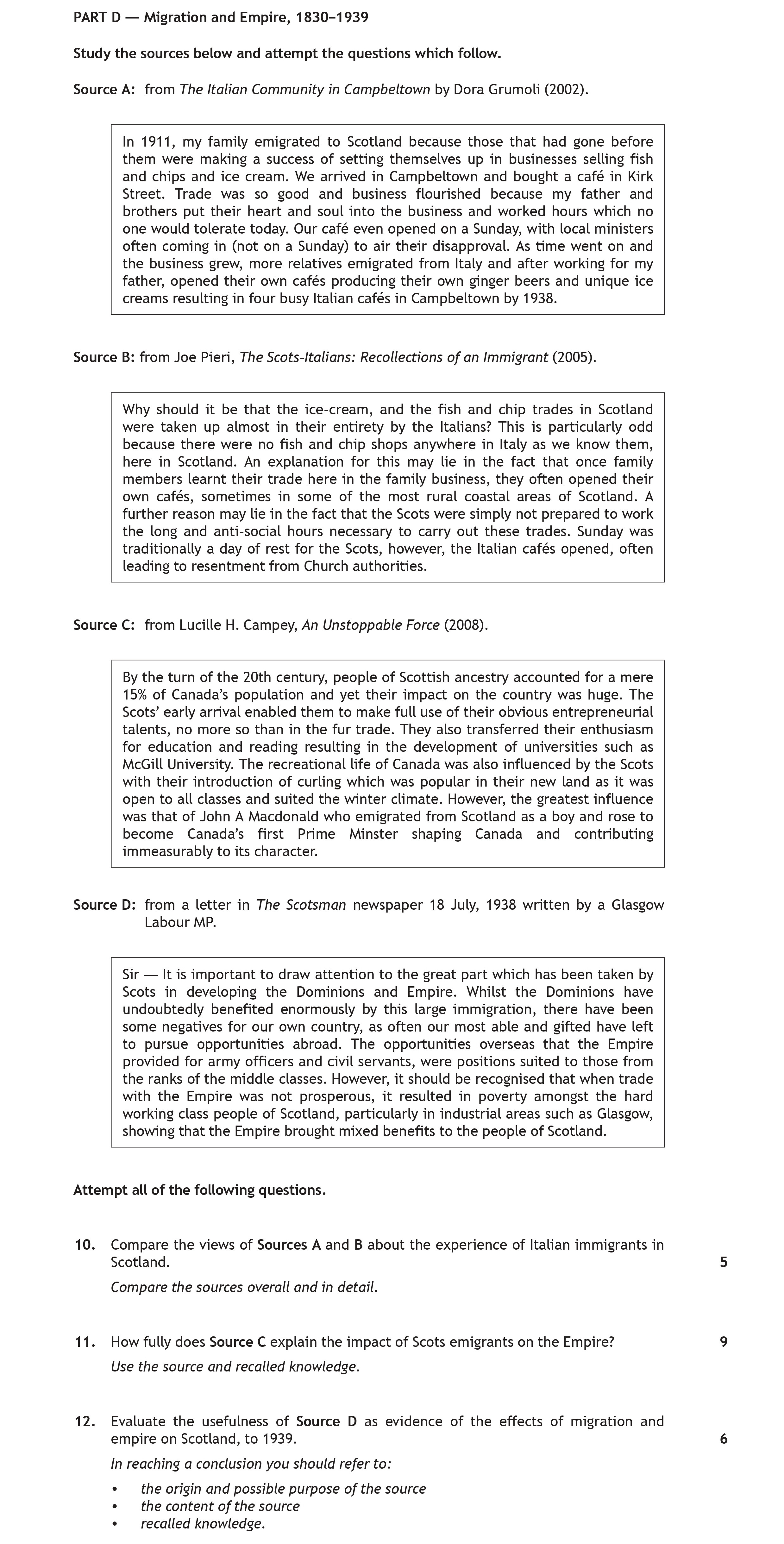 Compare-the-views-of-Sources-A-and-B-about-the-experience-of-Italian-immigrants-in-Scotland-Scottish Highers History-Question 10-2018.png