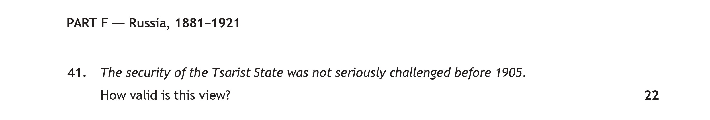 The-security-of-the-Tsarist-State-was-not-seriously-challenged-before-1905-Scottish Highers History-Question 41-2022.png