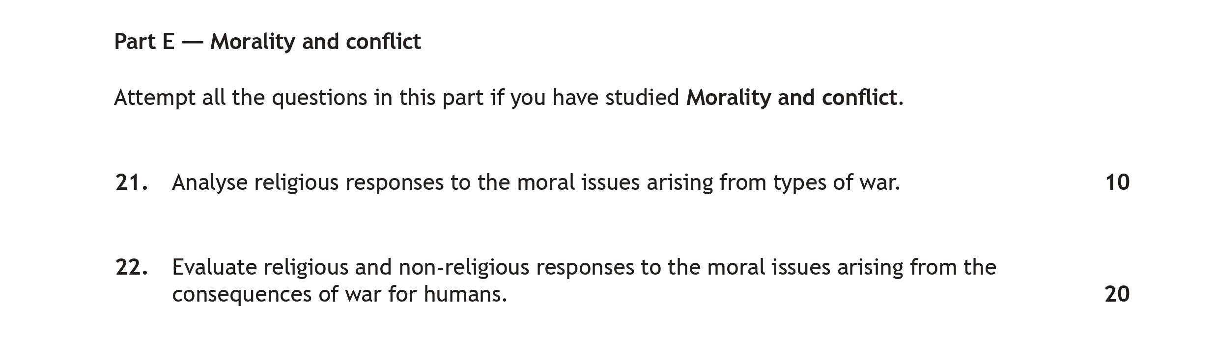 Analyse-religious-responses-to-the-moral-issues-arising-from-types-of-war-Scottish Highers Religious Moral and Philosophical Studies-Question 21-2022.png