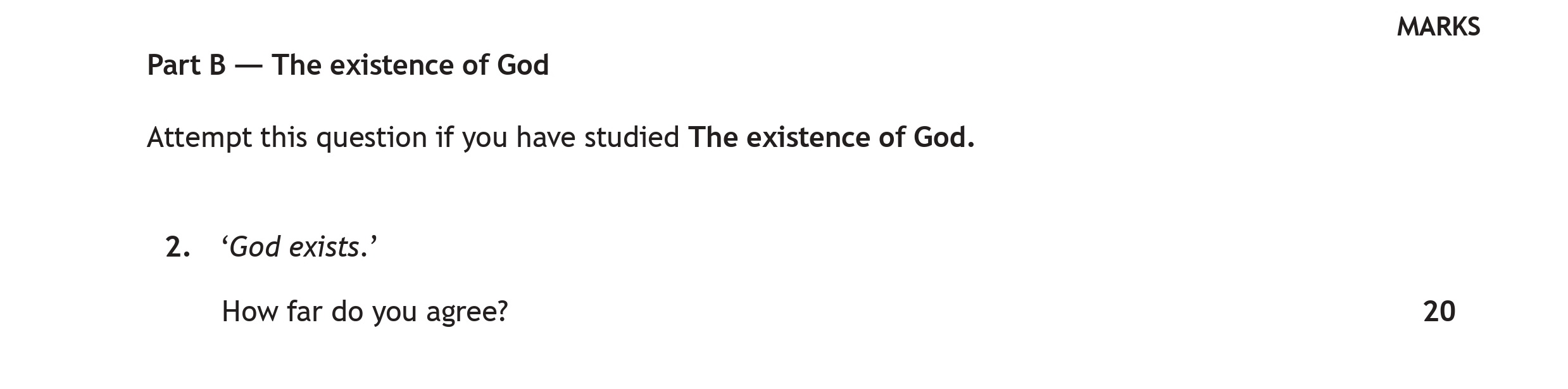 'God-exists.'-How-far-do-you-agree?-Scottish Highers Religious Moral and Philosophical Studies-Question 2-2019.png