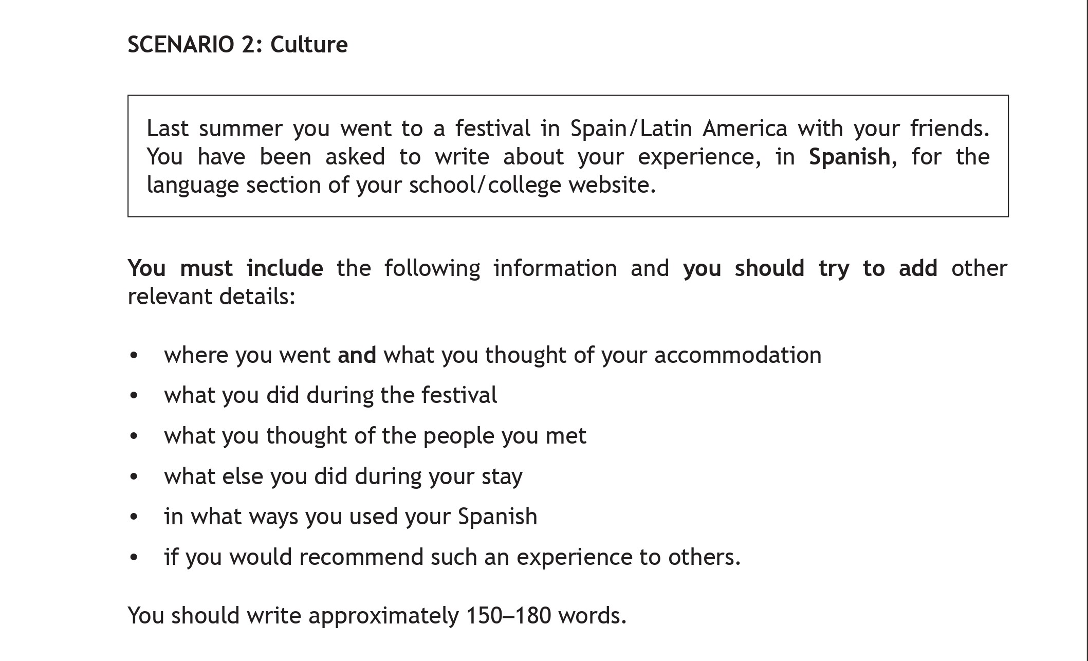 Last-summer-you-went-to-a-festival-in-Spain/Latin-America-with-your-friends-Scottish Highers Spanish-Question 2-2019.png