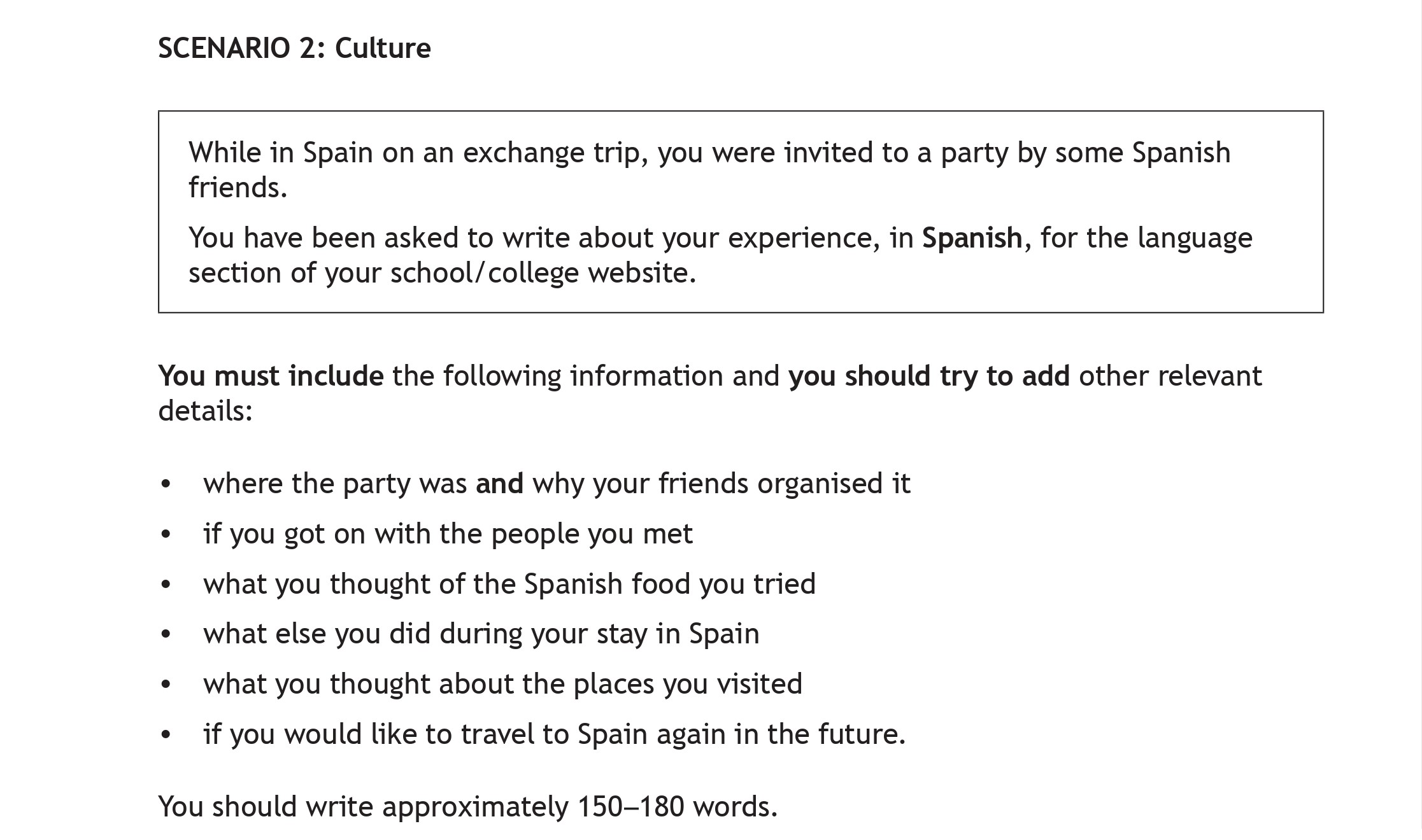 While-in-Spain-on-an-exchange-trip,-you-were-invited-to-a-party-by-some-Spanish-friends-Scottish Highers Spanish-Question 2-2023.png