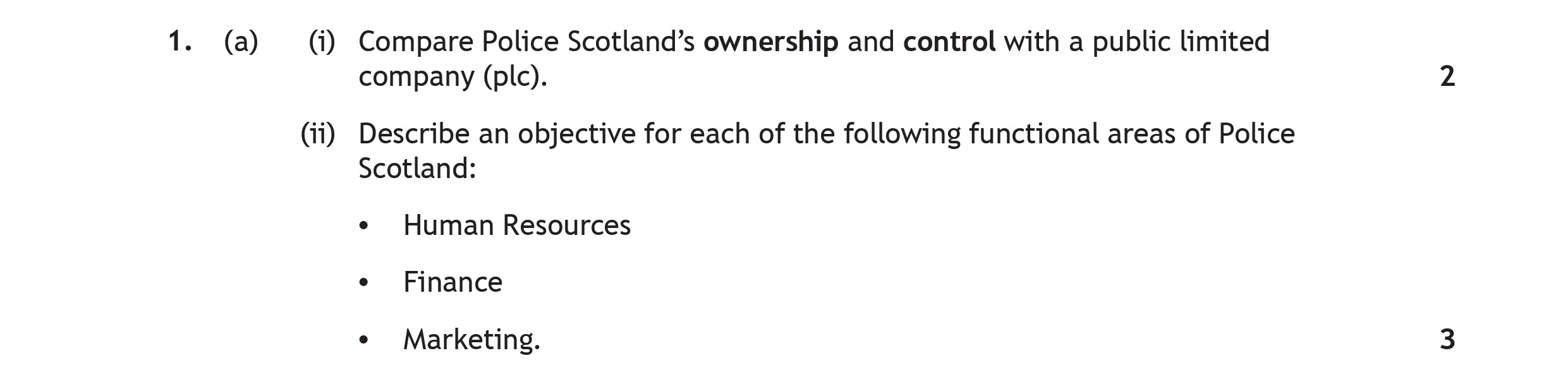 (a)-(i)-Compare-Police-Scotland's-ownership-and-control-with-a-public-limited-company-(plc)-Scottish Highers Business Management-Question 1-2022.png
