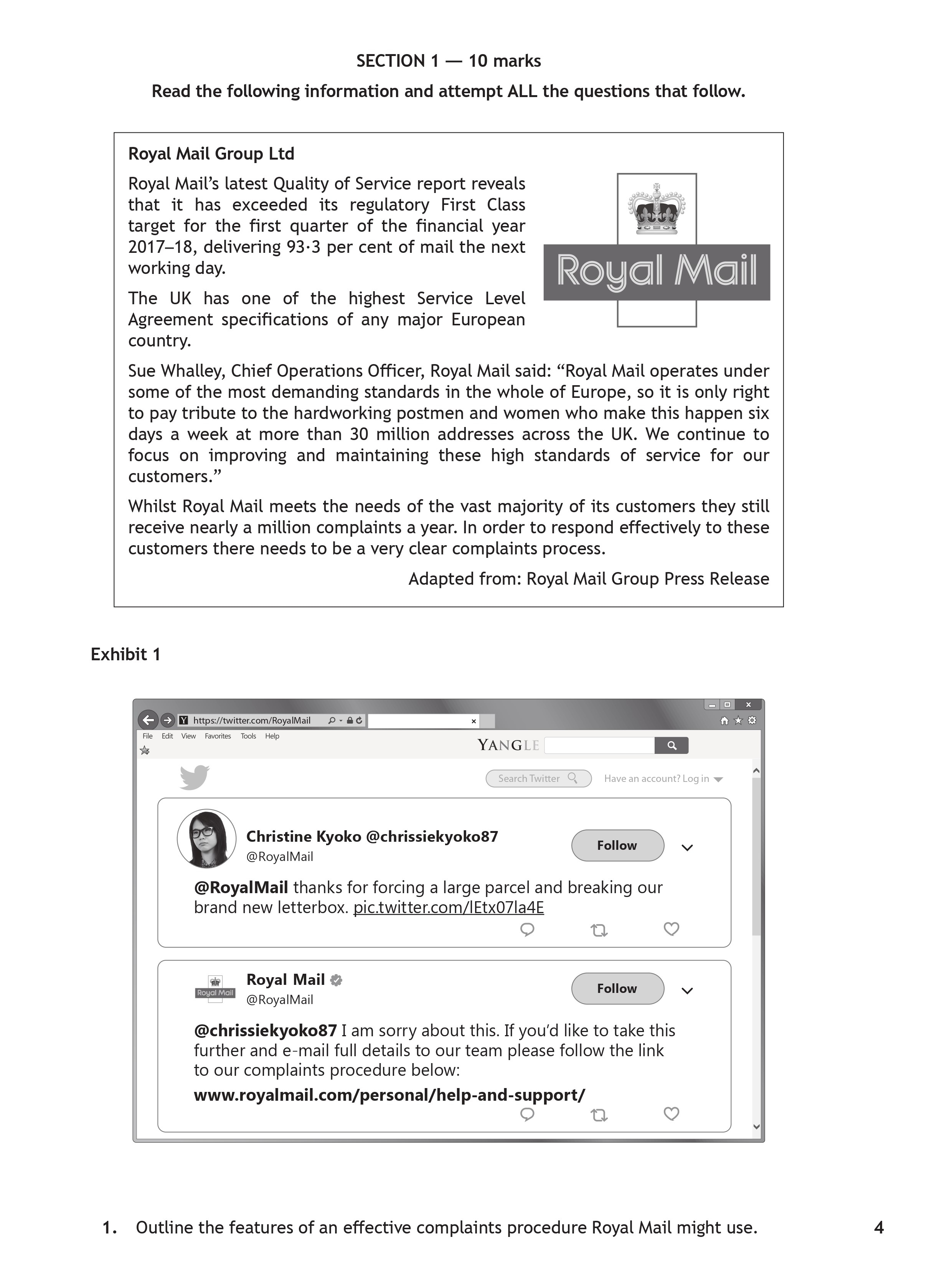 Outline-the-features-of-an-effective-complaints-procedure-Royal-Mail-might-use-Scottish Highers Administration and IT-Question 1-2018.png