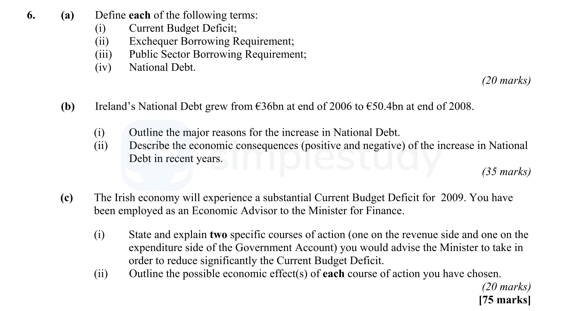 Define-each-of-the-following-terms;-(i)-Current-Budget-Deficit;-(ii)-Exchequer-Borrowing-Requirement;-(iii)-Public-Sector-Borrowing-Requirement;-(iv)-National-Debt-Leaving Cert Economics-Question 6-2009.png