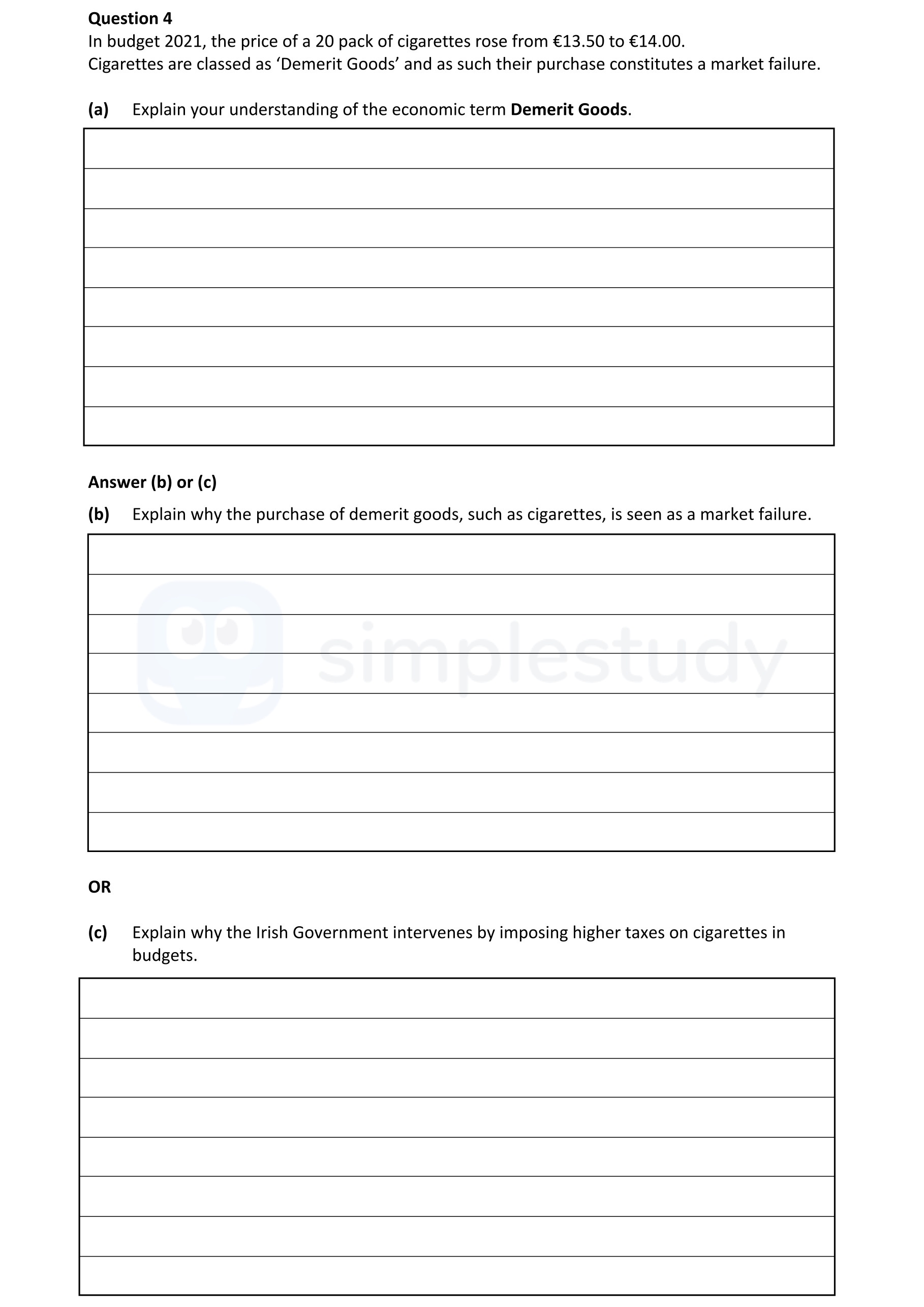 In-budget-2021,-the-price-of-a-20-pack-of-cigarettes-rose-from-€13.50-to-€14.00-Leaving Cert Economics-Question 4-2021.png