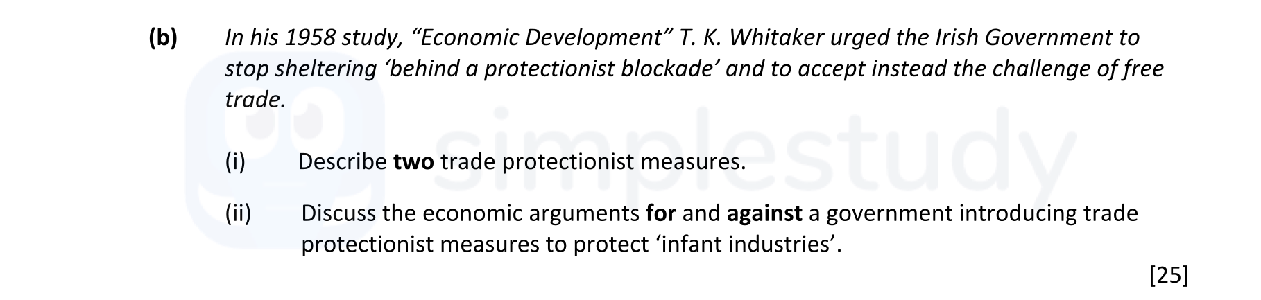 In-his-1958-study,-“Economic-Development”-T-Leaving Cert Economics-Question b-2017.png
