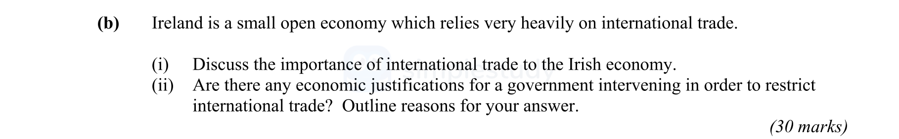 Ireland-is-a-small-open-economy-which-relies-very-heavily-on-international-trade-Leaving Cert Economics-Question b-2009.png