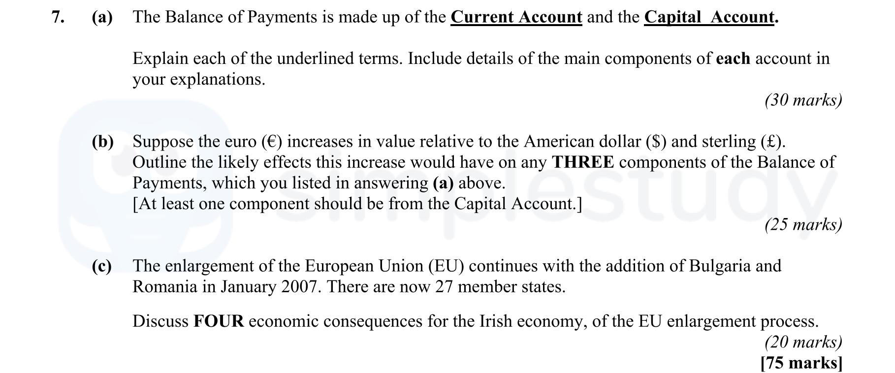 The-Balance-of-Payments-is-made-up-of-the-Current-Account-and-the-Capital-Account-Leaving Cert Economics-Question 7-2007.png