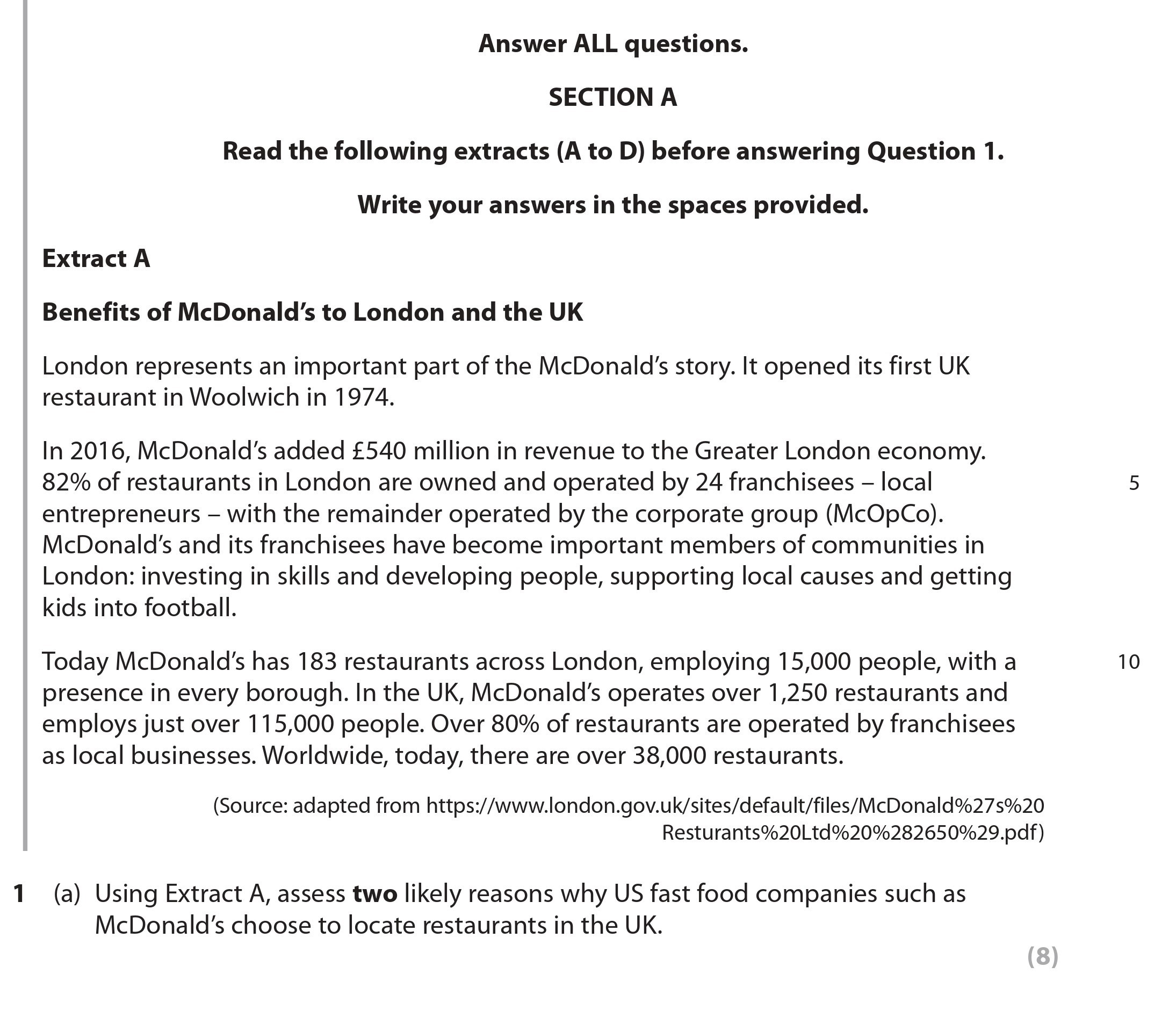 Using-Extract-A,-assess-two-likely-reasons-why-US-fast-food-companies-such-as-McDonald's-choose-to-locate-restaurants-in-the-UK-Edexcel-A-Level Business-Question 1-2022-Paper 3.png