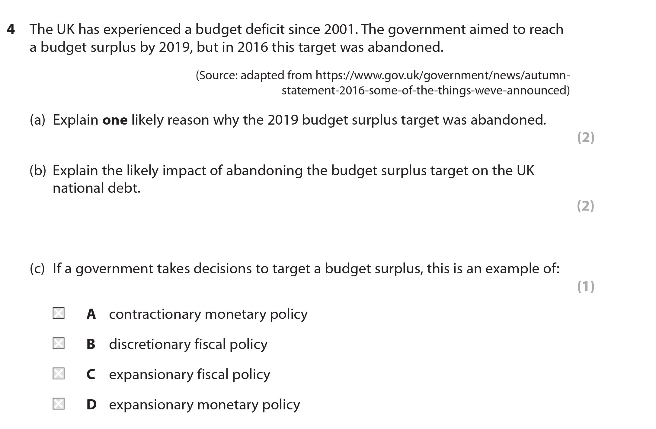 The-UK-has-experienced-a-budget-deficit-since-2001-Edexcel-A-Level Economics A-Question 4-2018-Paper 2.png