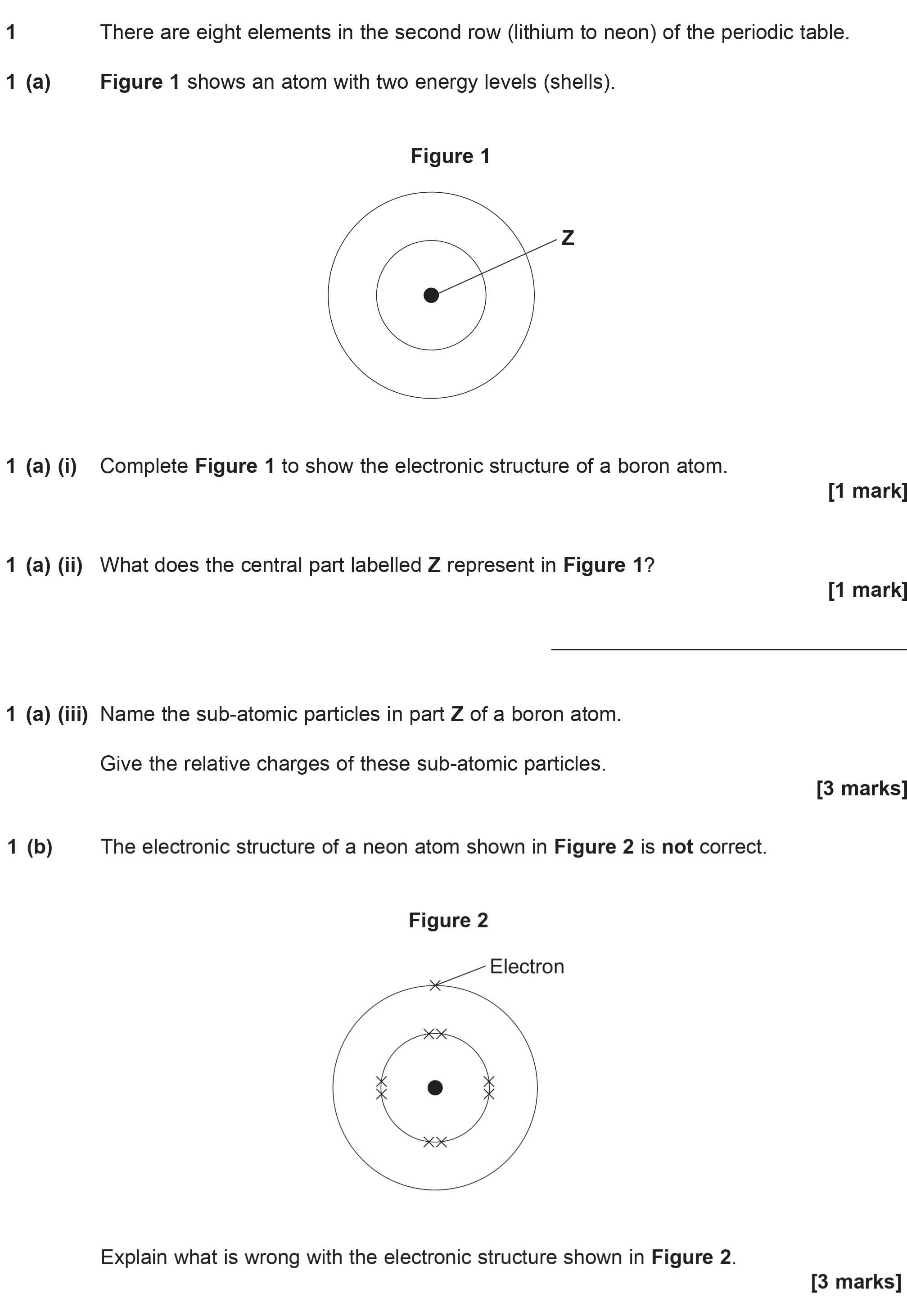 1-(a)-(i)-Complete-Figure-1-to-show-the-electronic-structure-of-a-boron-atom-AQA-GCSE Chemistry-Question 1-2016-Paper 1.png