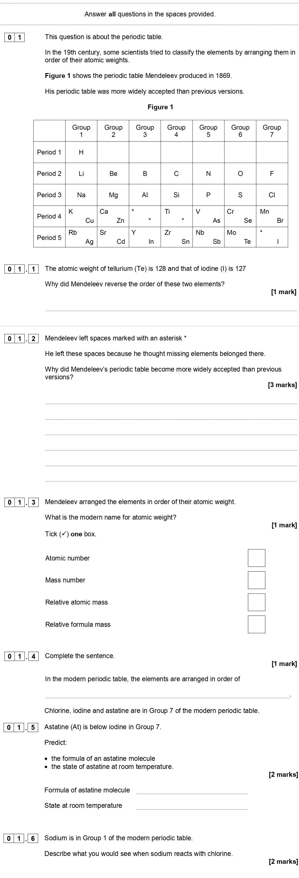 This-question-is-about-the-periodic-table-AQA-GCSE Chemistry-Question 1-2019-Paper 1.png