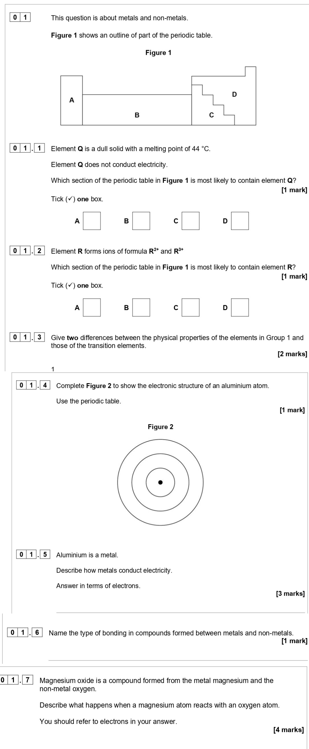 This-question-is-about-metals-and-non-metals-AQA-GCSE Chemistry-Question 1-2022-Paper 1.png