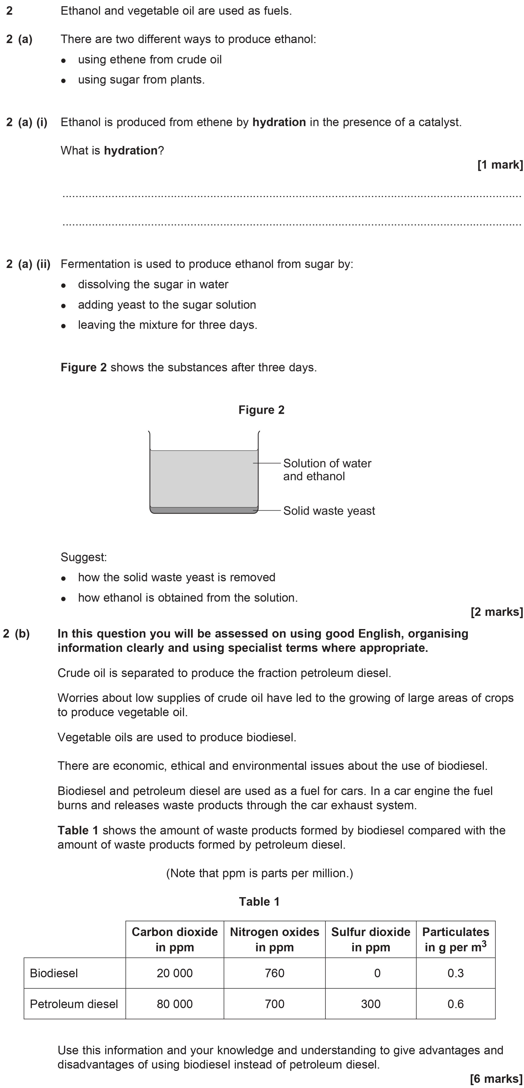 2-(a)-(i)-Ethanol-is-produced-from-ethene-by-hydration-in-the-presence-of-a-catalyst-AQA-GCSE Chemistry-Question 2-2014-Paper 1.png