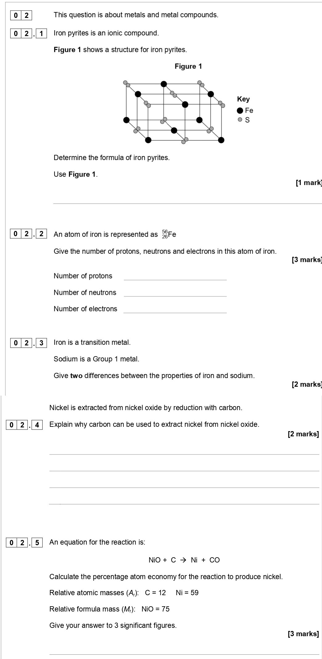 This-question-is-about-metals-and-metal-compounds-AQA-GCSE Chemistry-Question 2-2018-Paper 1.png