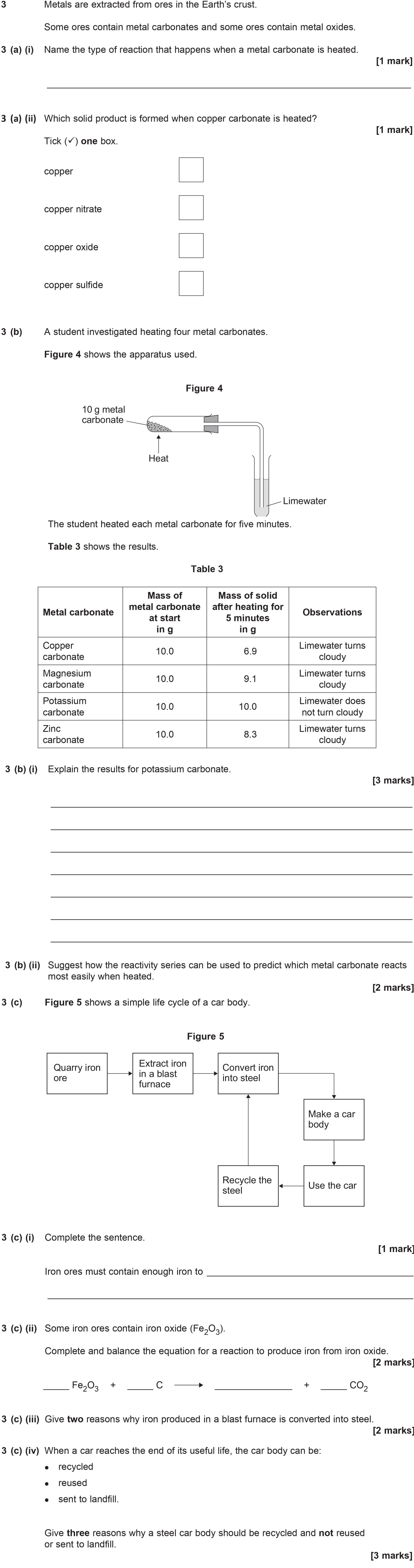Metals-are-extracted-from-ores-in-the-Earth’s-crust-AQA-GCSE Chemistry-Question 3-2016-Paper 1.png