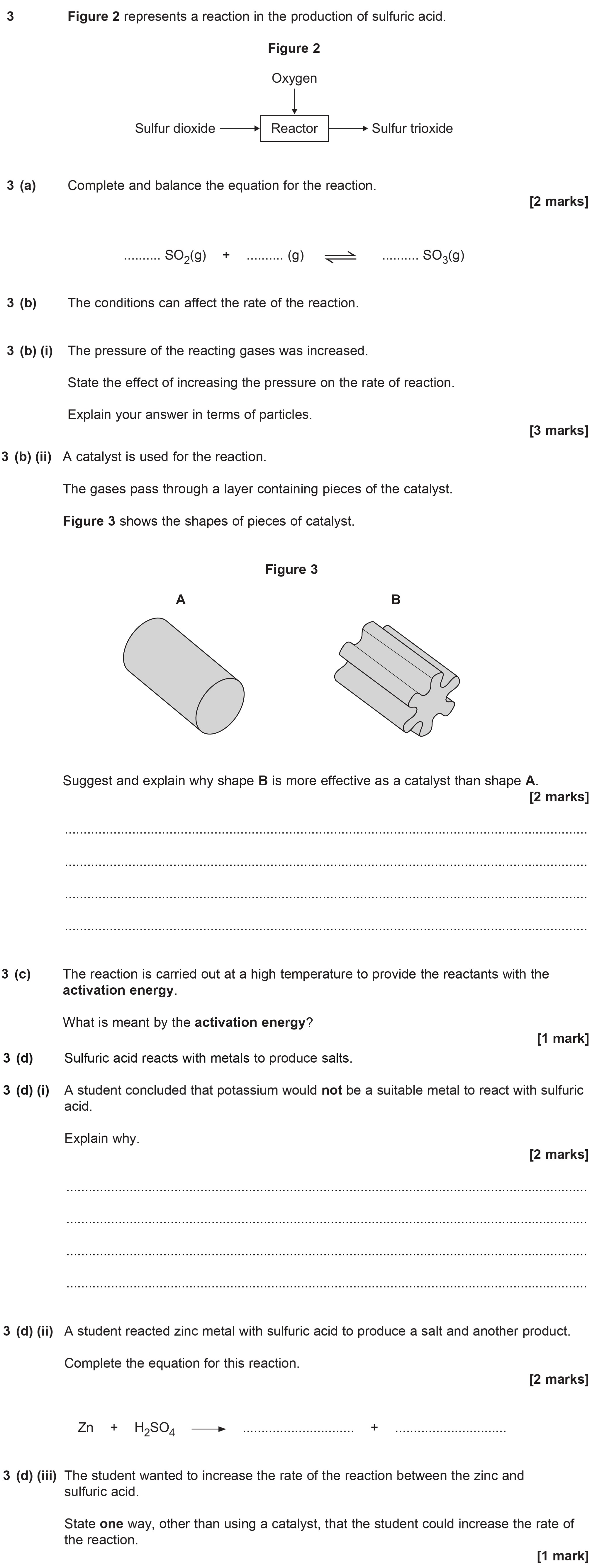 3-(a)-Complete-and-balance-the-equation-for-the-reaction-AQA-GCSE Chemistry-Question 3-2014-Paper 1.png